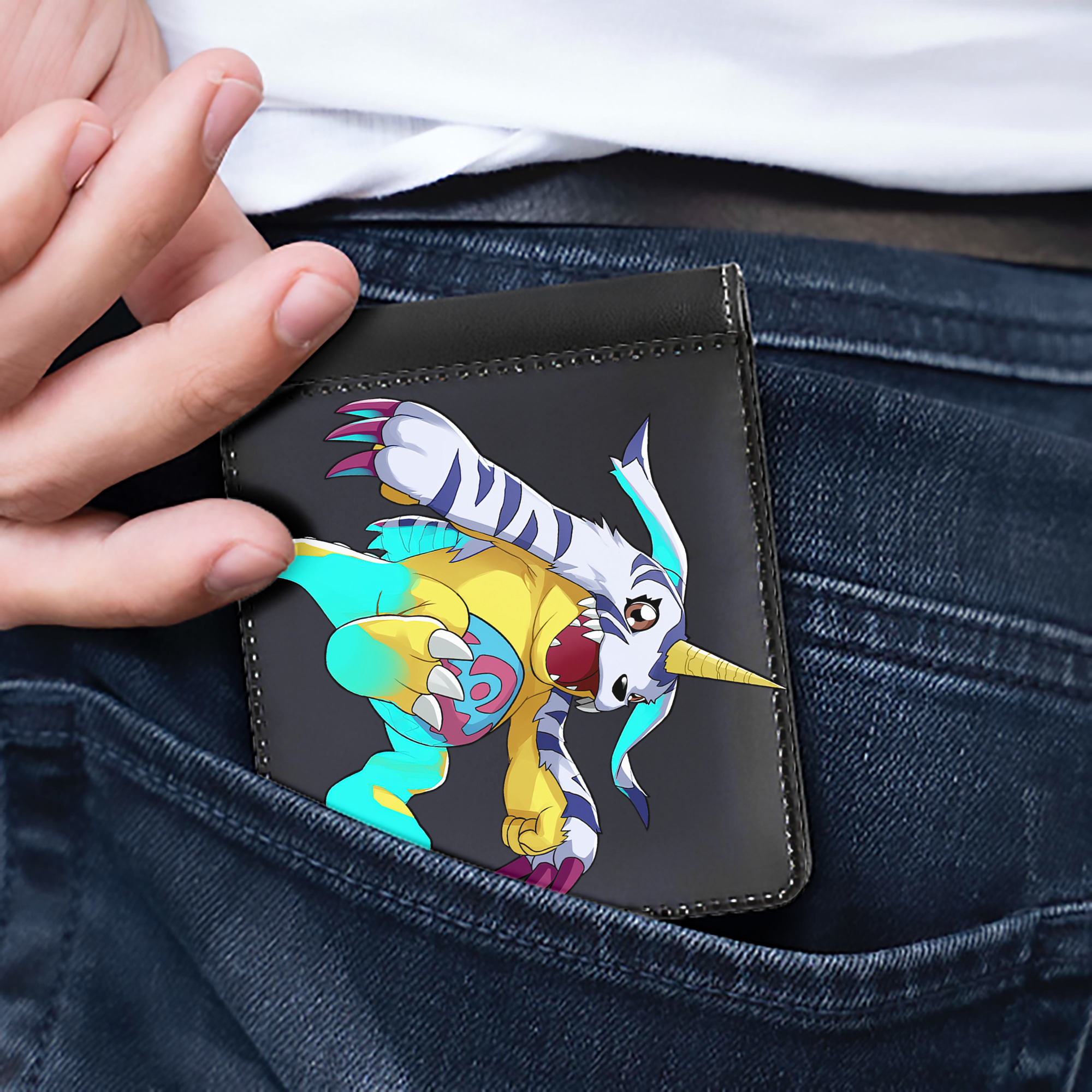 （画像用） Digimon デジタルモンスター/デジモン 二つ折り革財布