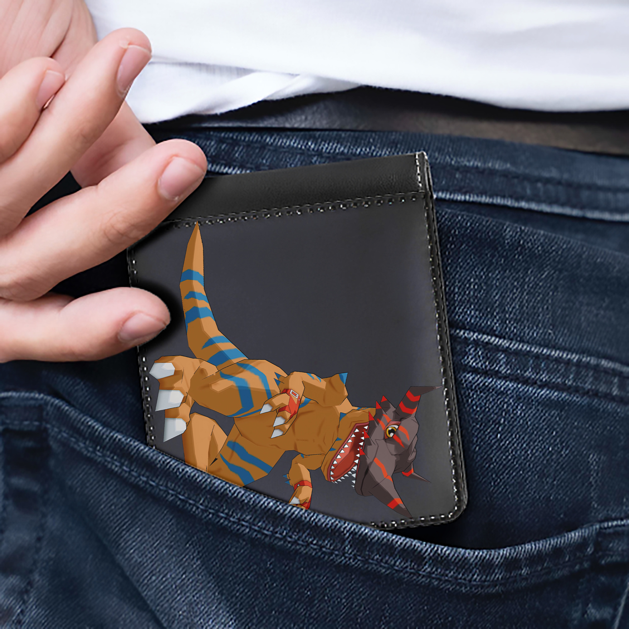 （画像用） Digimon デジタルモンスター/デジモン 二つ折り革財布