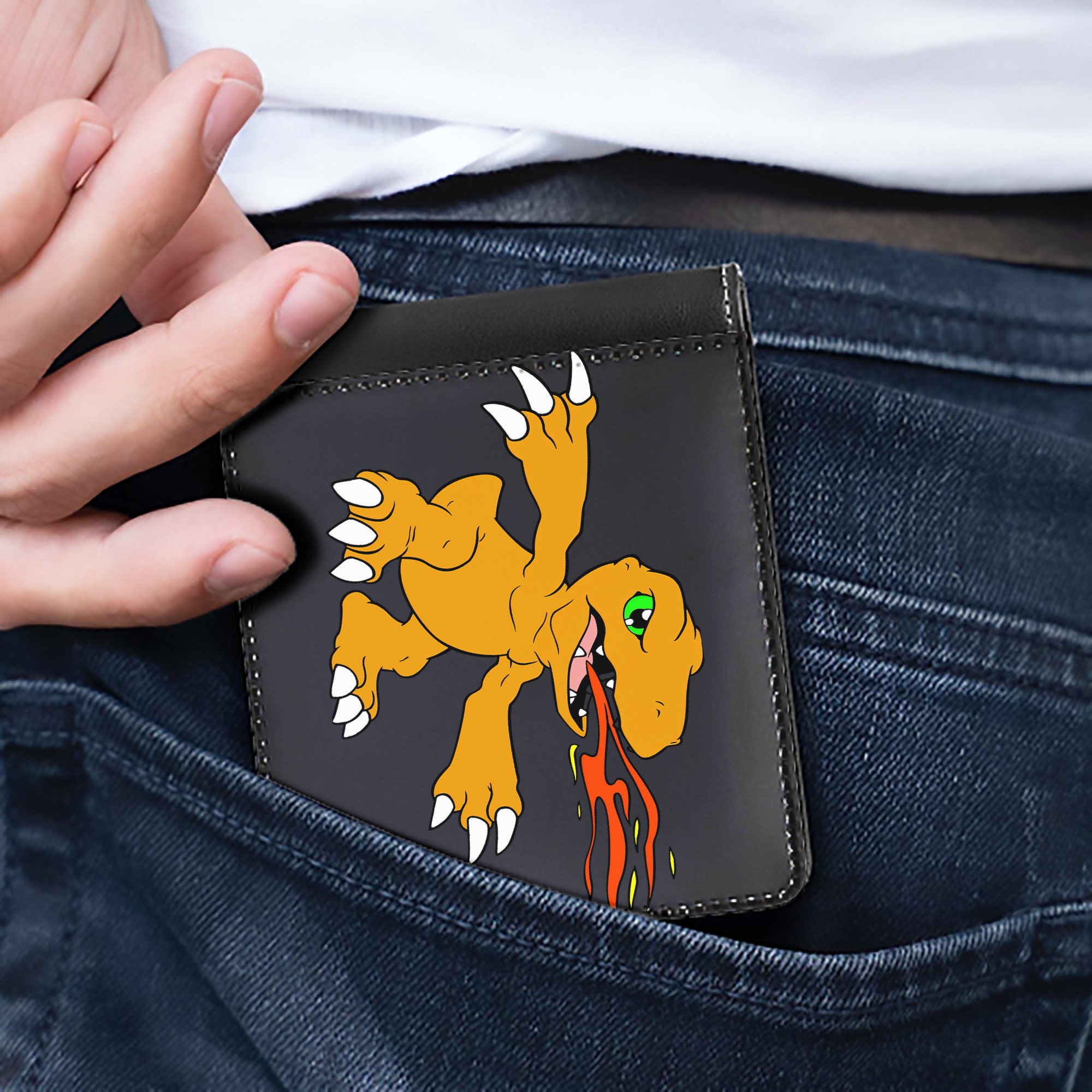 （画像用） Digimon デジタルモンスター/デジモン 二つ折り革財布