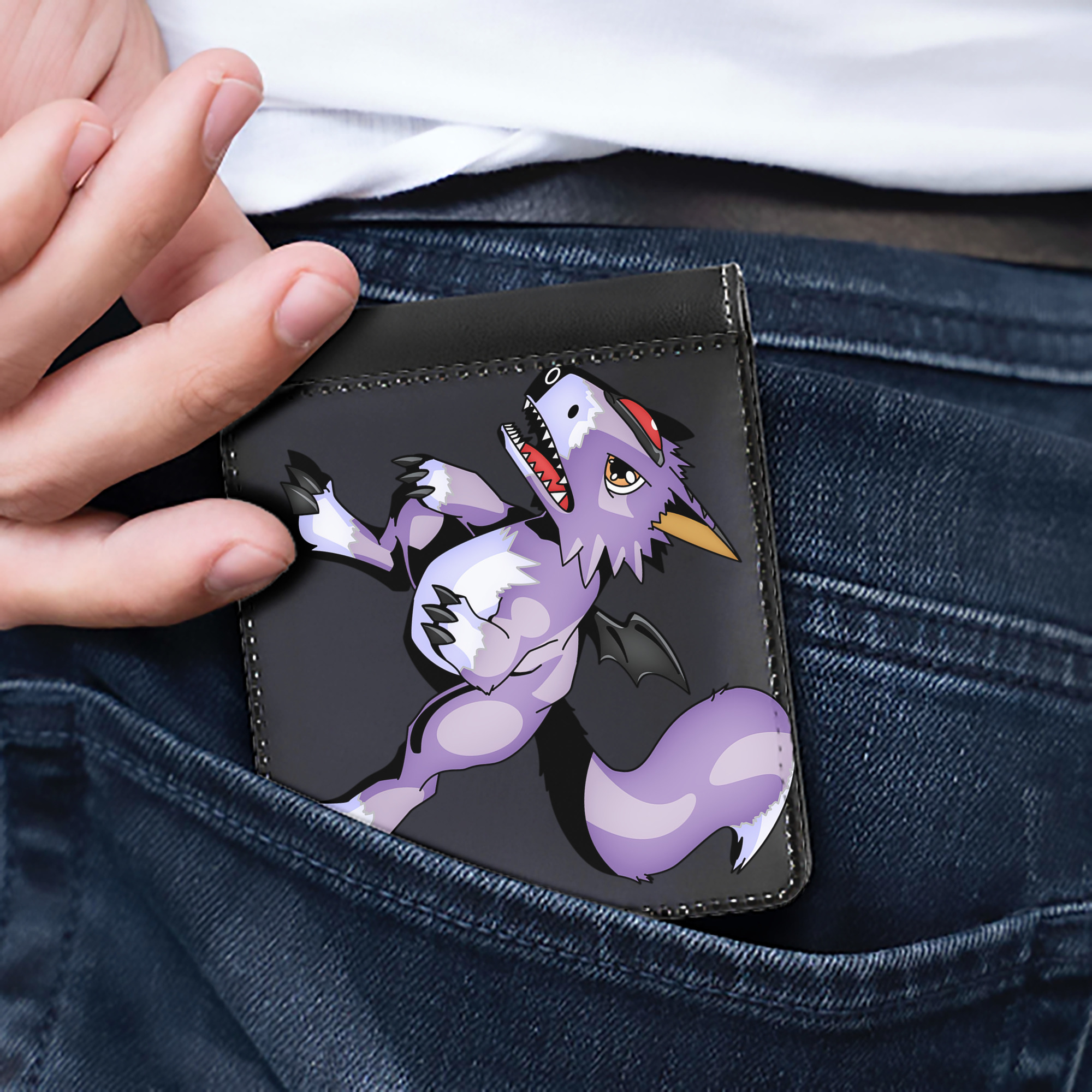 （画像用） Digimon デジタルモンスター/デジモン 二つ折り革財布