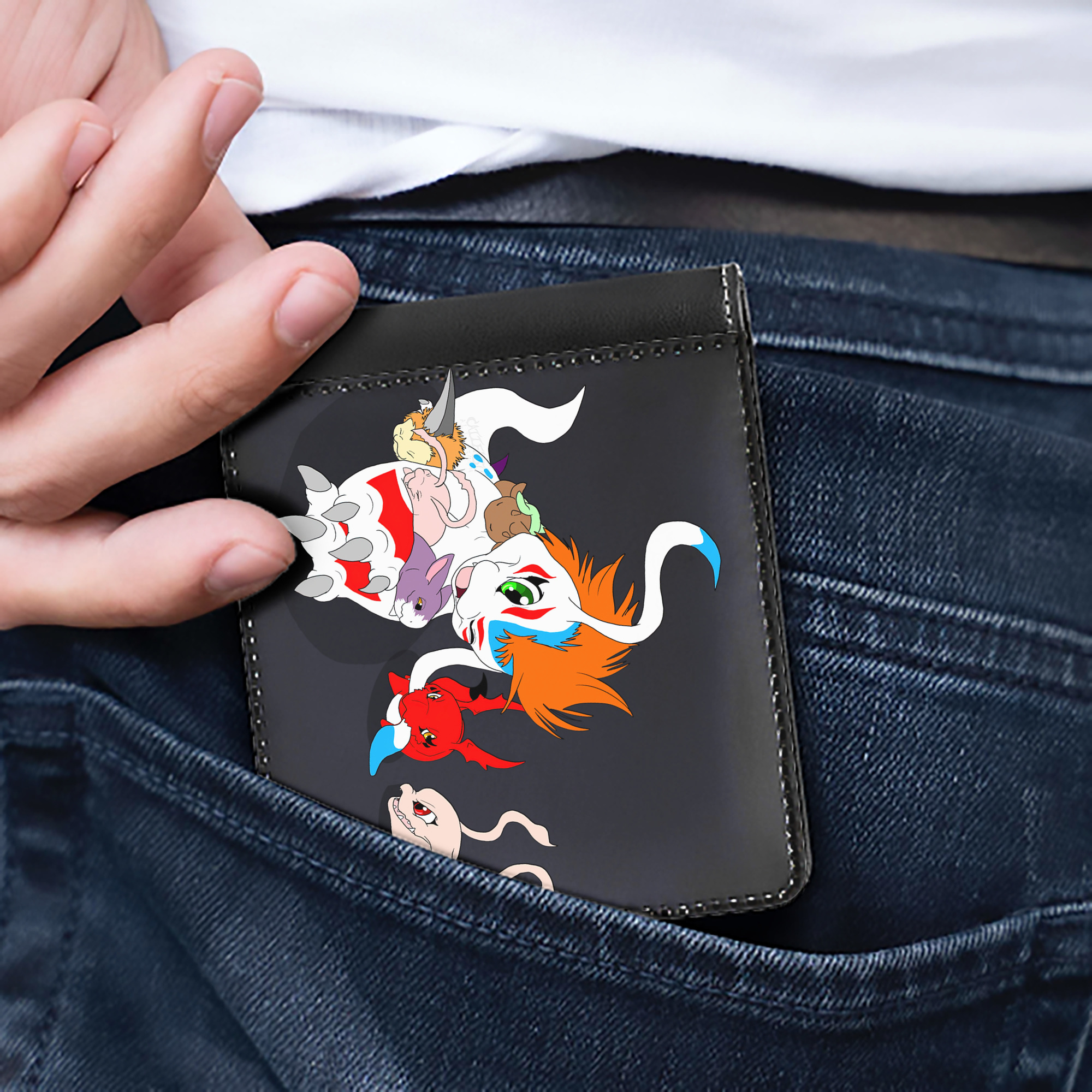 （画像用） Digimon デジタルモンスター/デジモン 二つ折り革財布