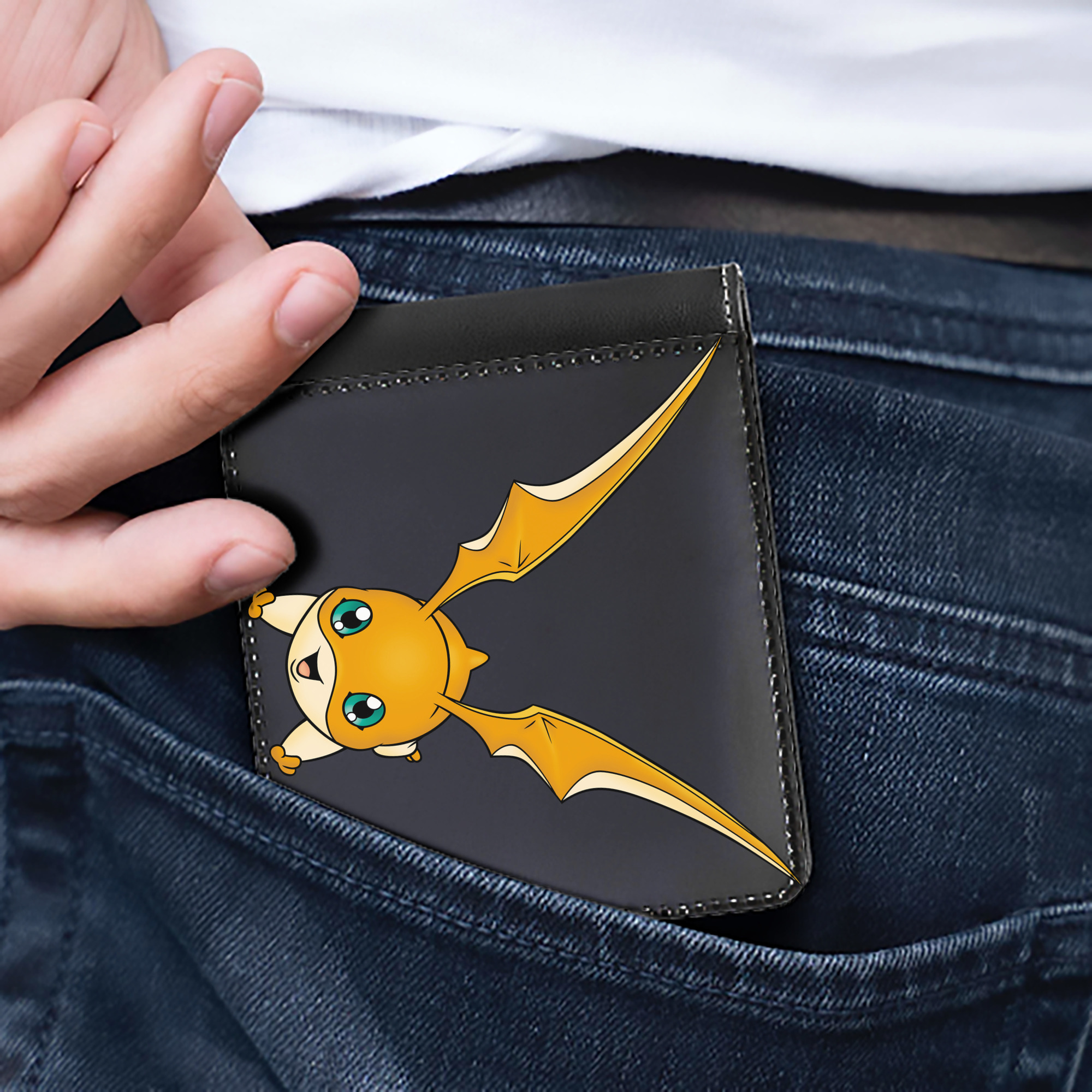 （画像用） Digimon デジタルモンスター/デジモン 二つ折り革財布