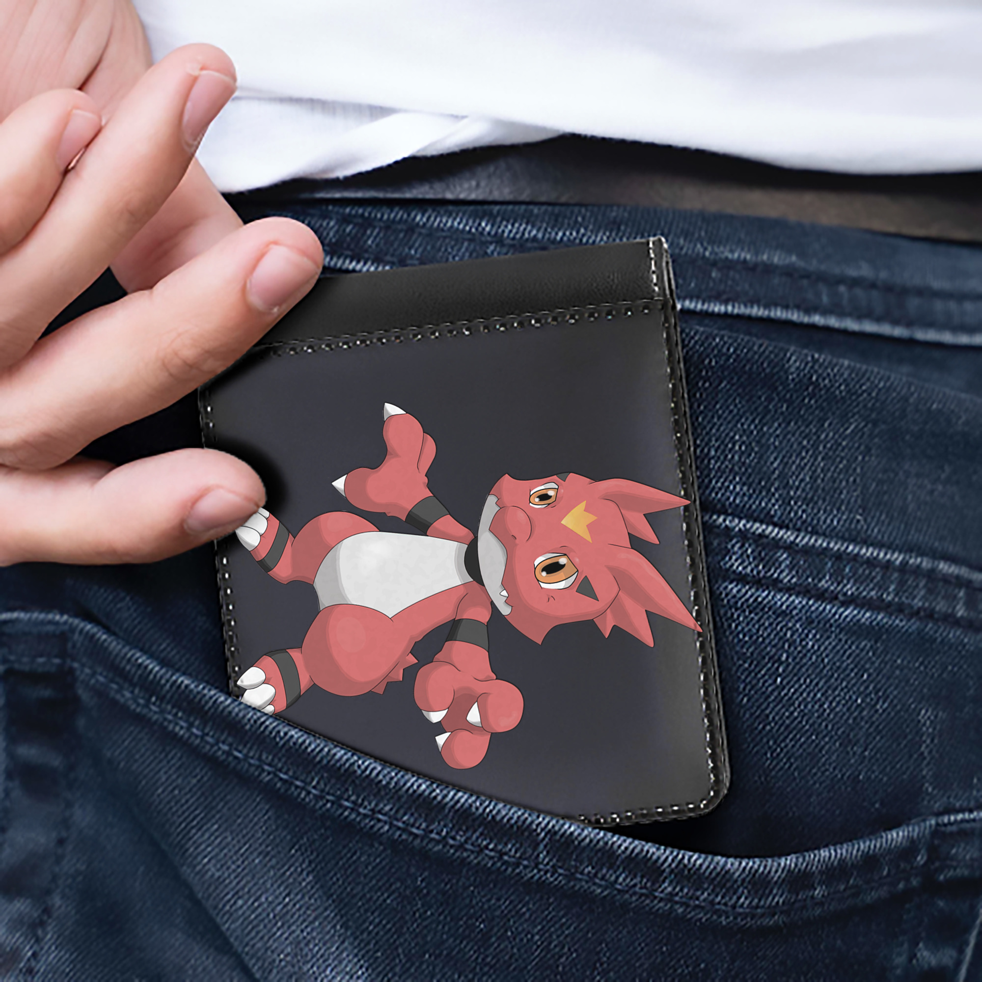 （画像用） Digimon デジタルモンスター/デジモン 二つ折り革財布