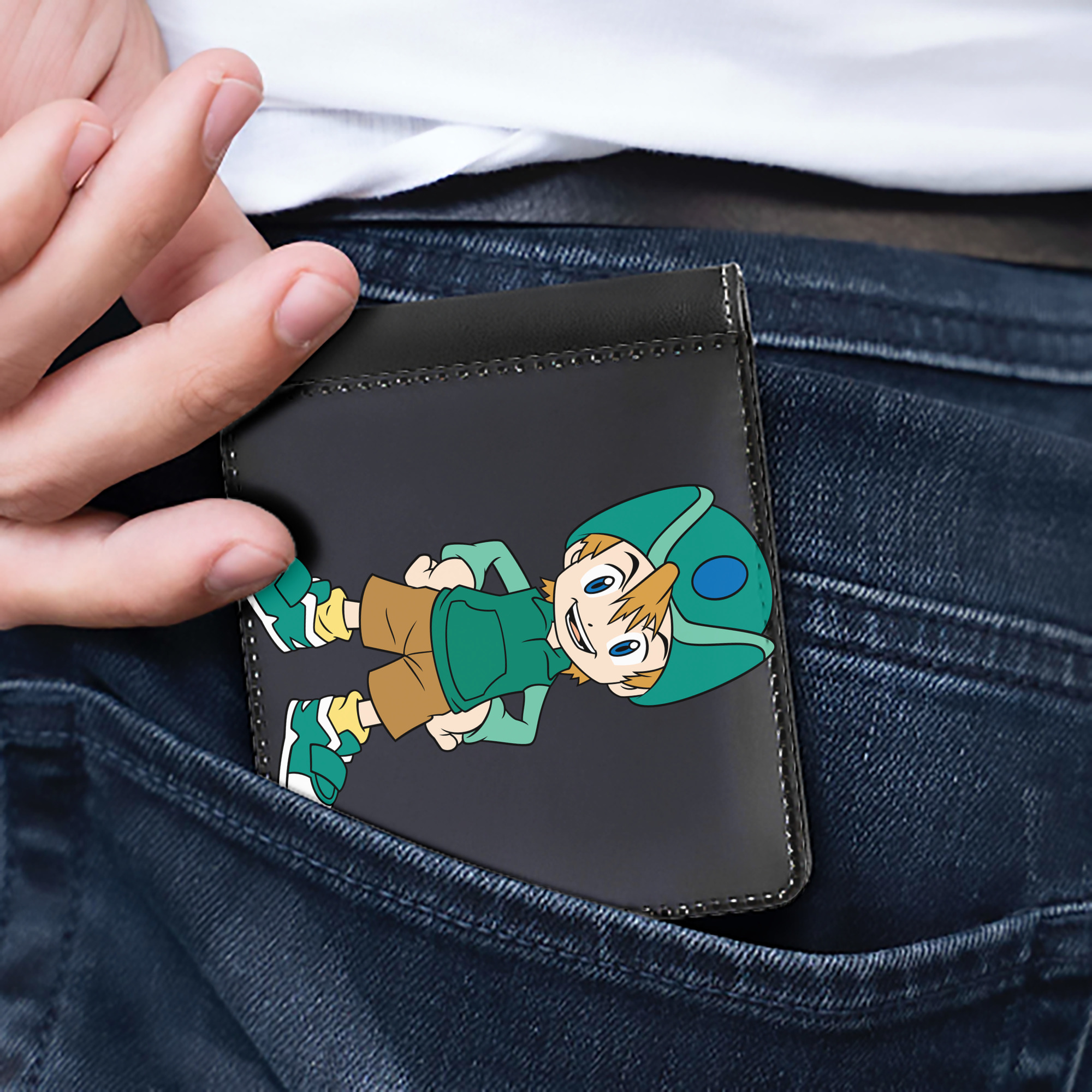 （画像用） Digimon デジタルモンスター/デジモン 二つ折り革財布