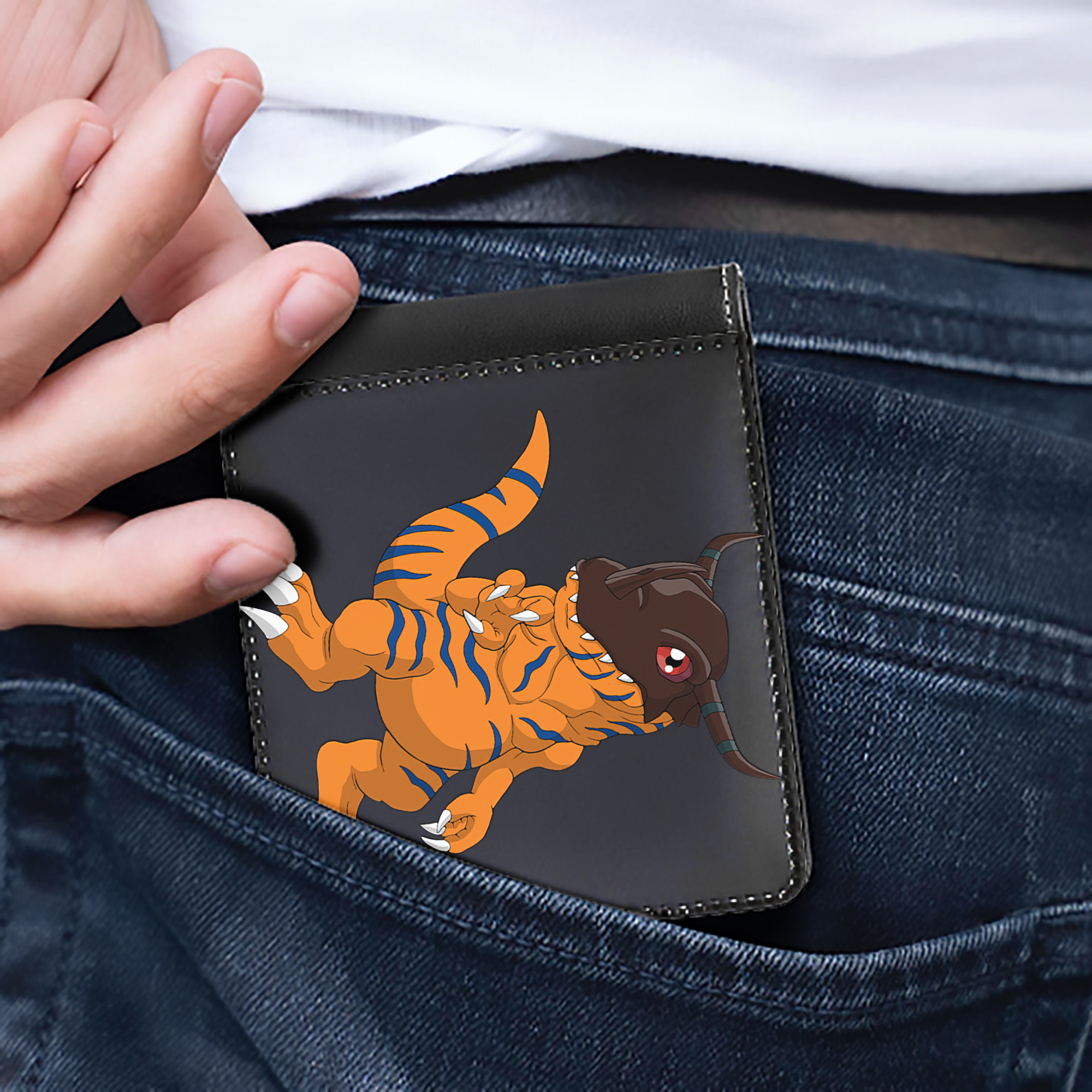 （画像用） Digimon デジタルモンスター/デジモン 二つ折り革財布