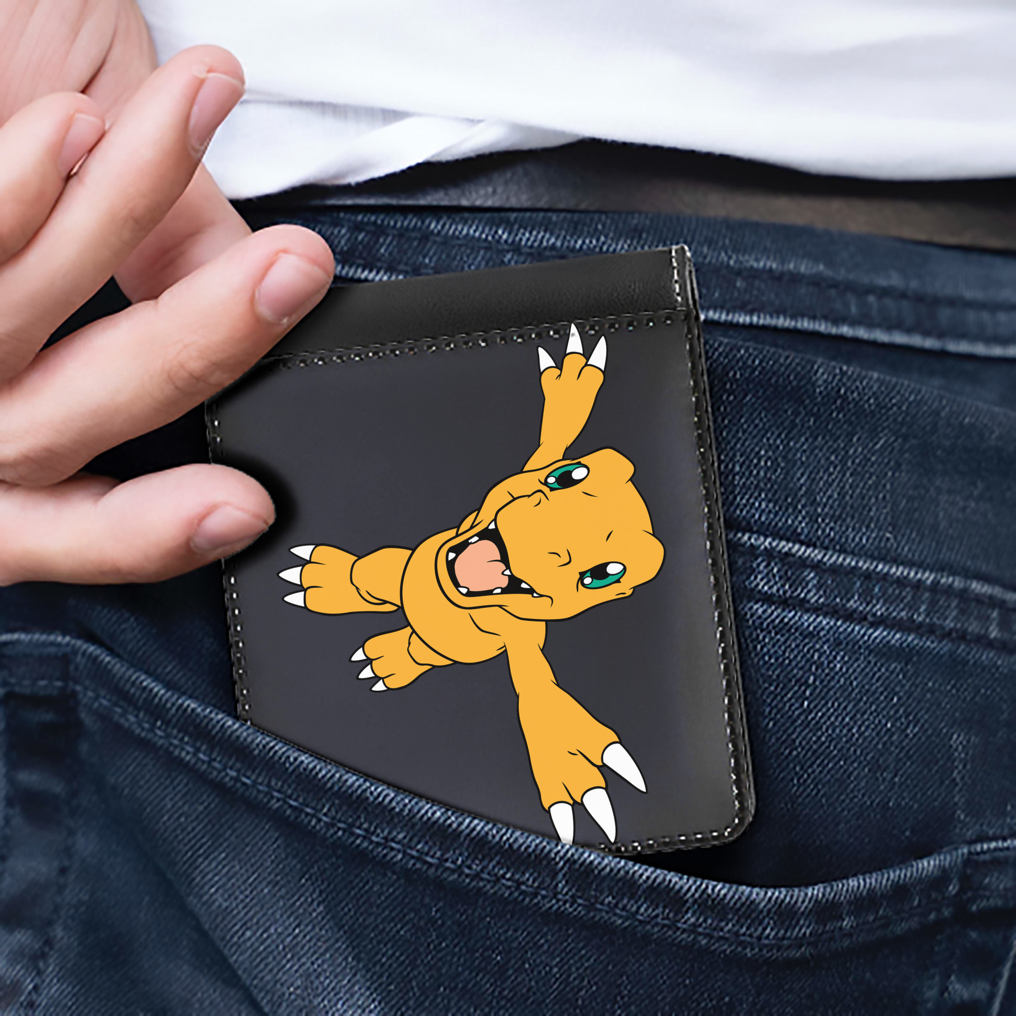 （画像用） Digimon デジタルモンスター/デジモン 二つ折り革財布