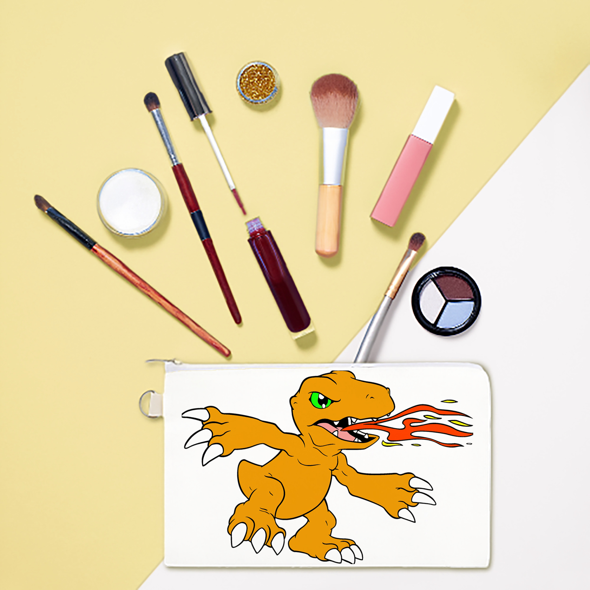 （画像用） Digimon デジタルモンスター/デジモン キャンバス生地ポーチ　小物入れ
