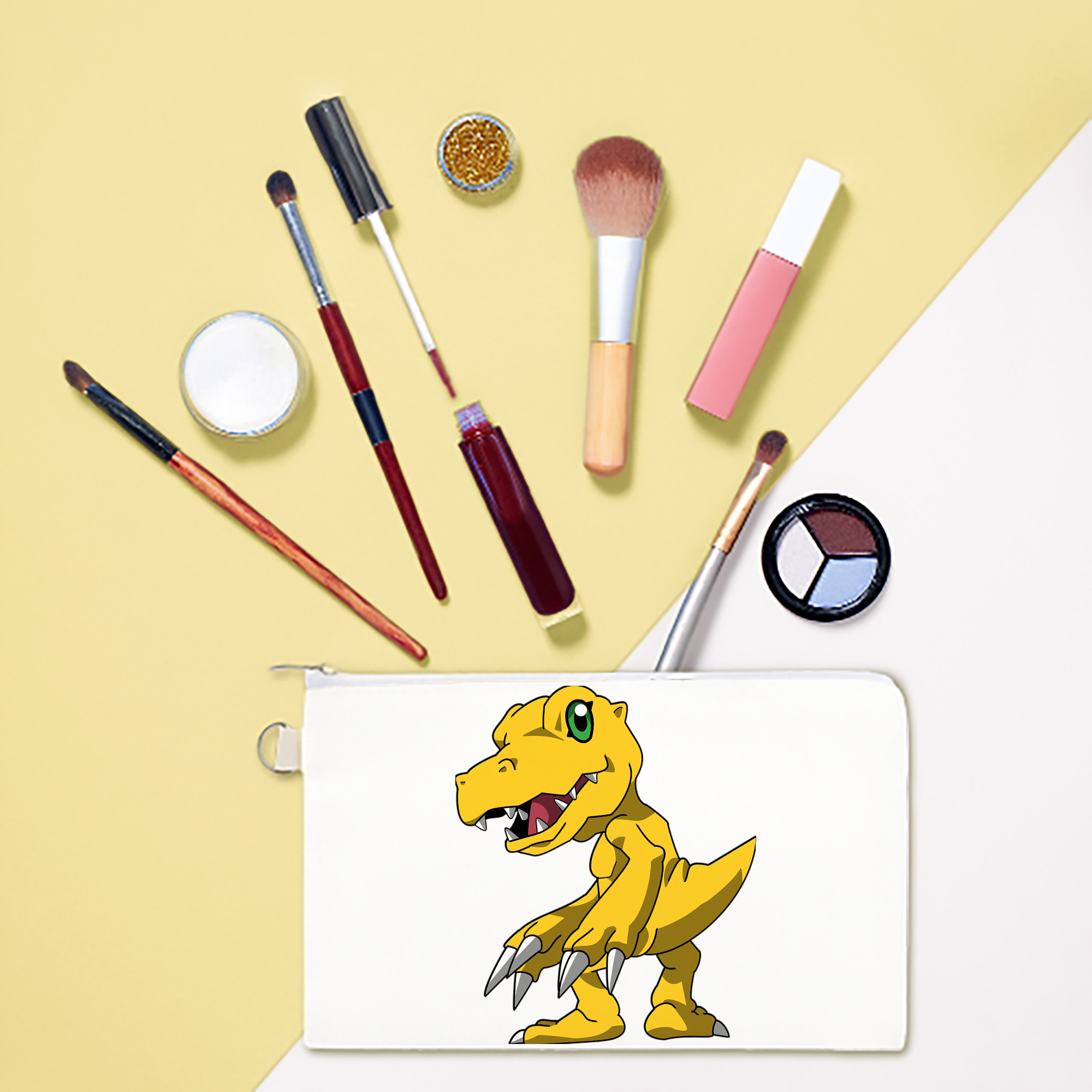 （画像用） Digimon デジタルモンスター/デジモン キャンバス生地ポーチ　小物入れ