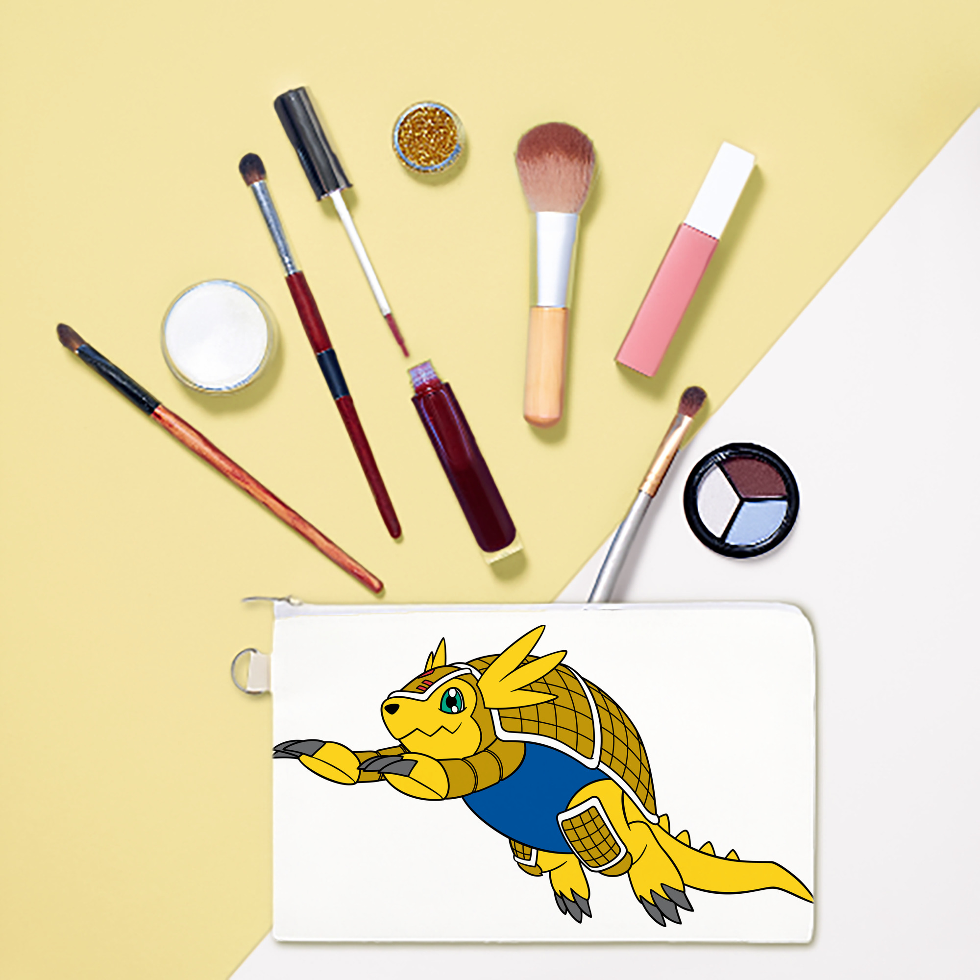 （画像用） Digimon デジタルモンスター/デジモン キャンバス生地ポーチ　小物入れ