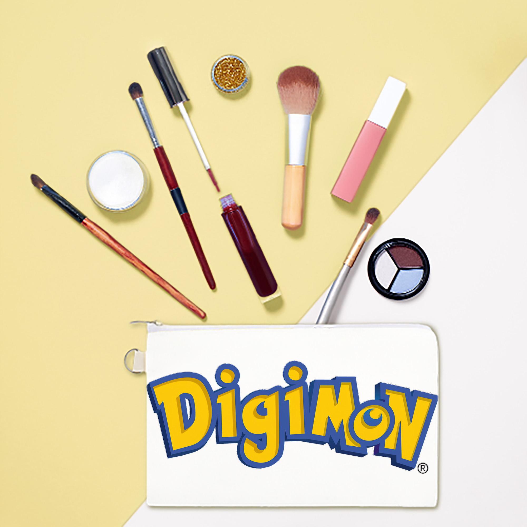 （画像用） Digimon デジタルモンスター/デジモン キャンバス生地ポーチ　小物入れ