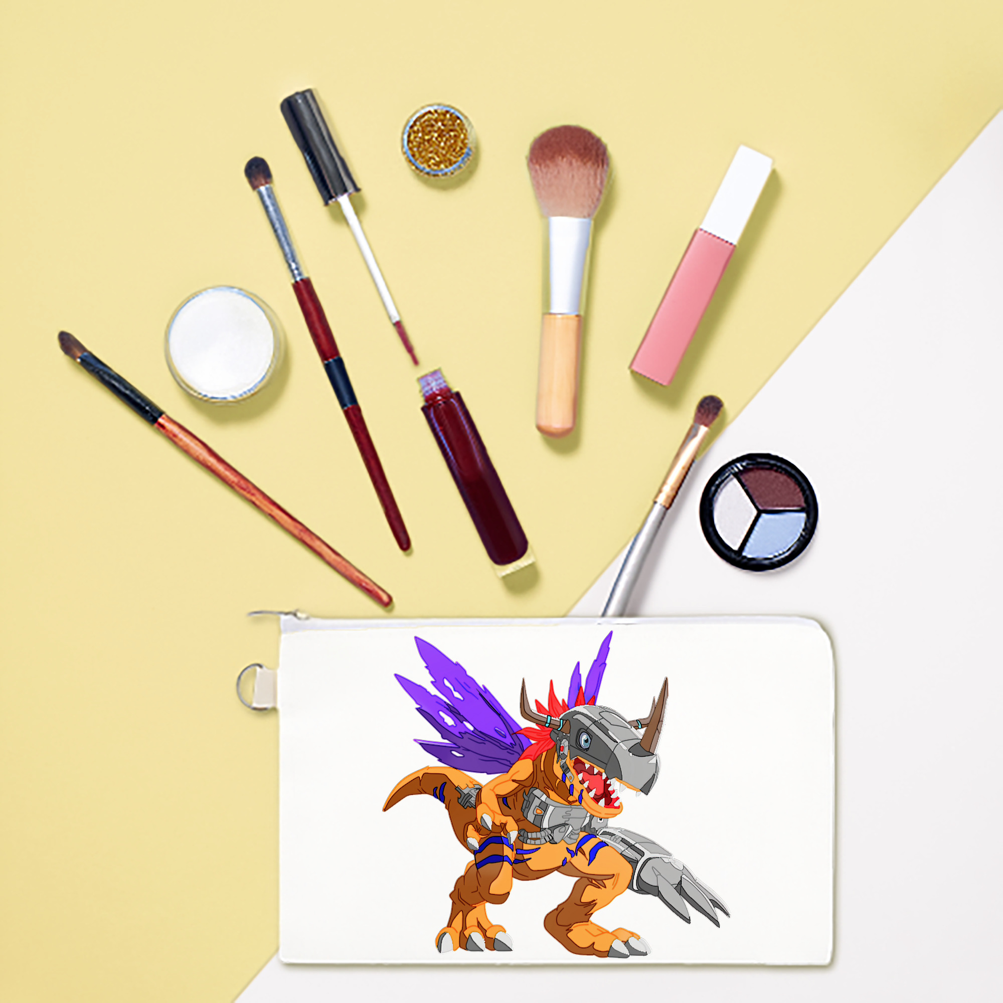 （画像用） Digimon デジタルモンスター/デジモン キャンバス生地ポーチ　小物入れ