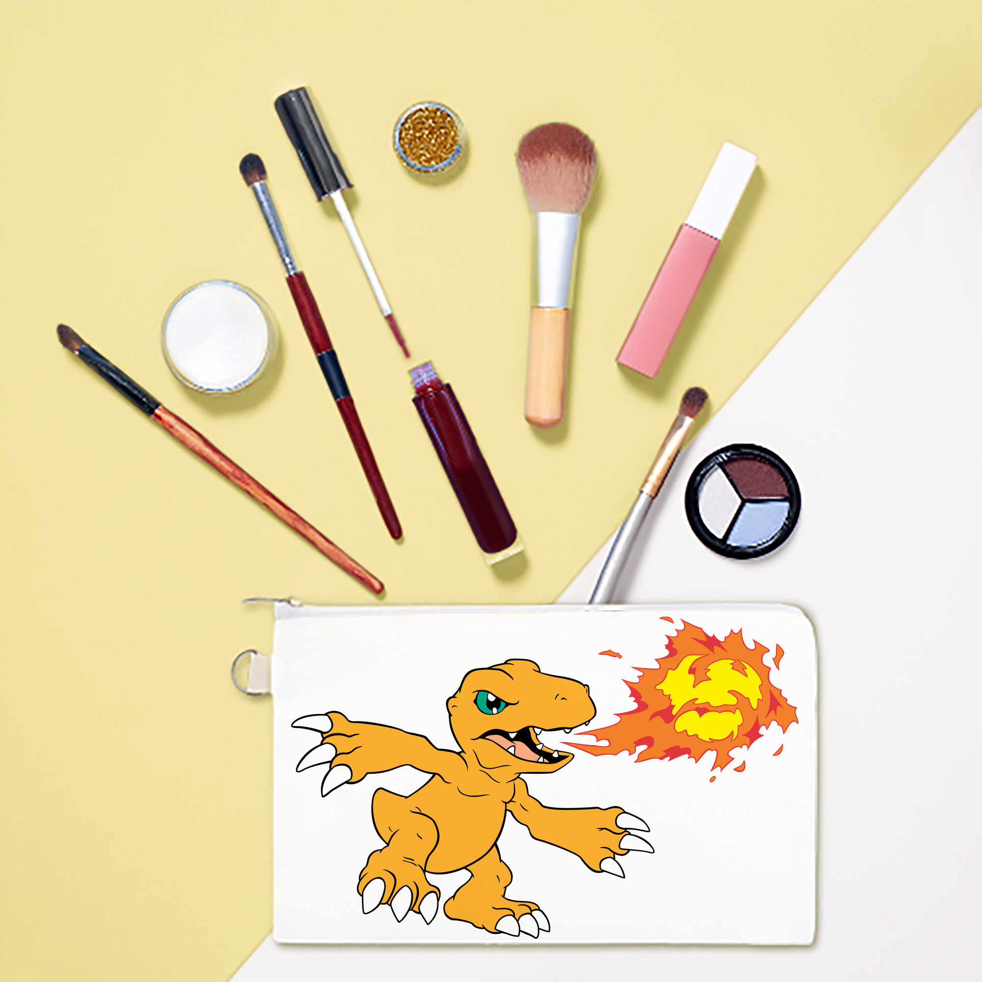 （画像用） Digimon デジタルモンスター/デジモン キャンバス生地ポーチ　小物入れ