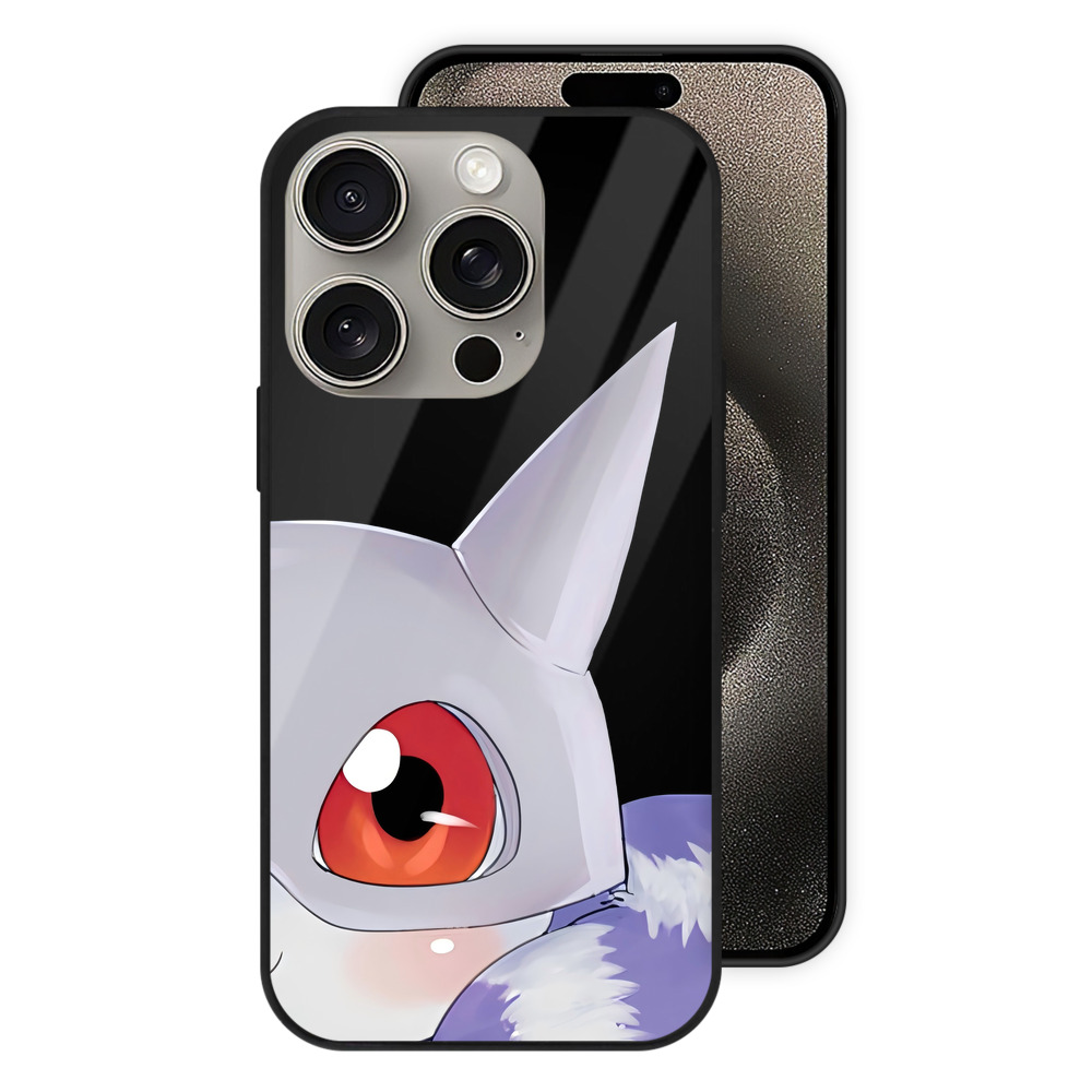 （画像用） Digimon デジタルモンスター/デジモン 【iPhone15Pro対応】スマホケース 耐衝撃＆黄変防止 背面ガラス