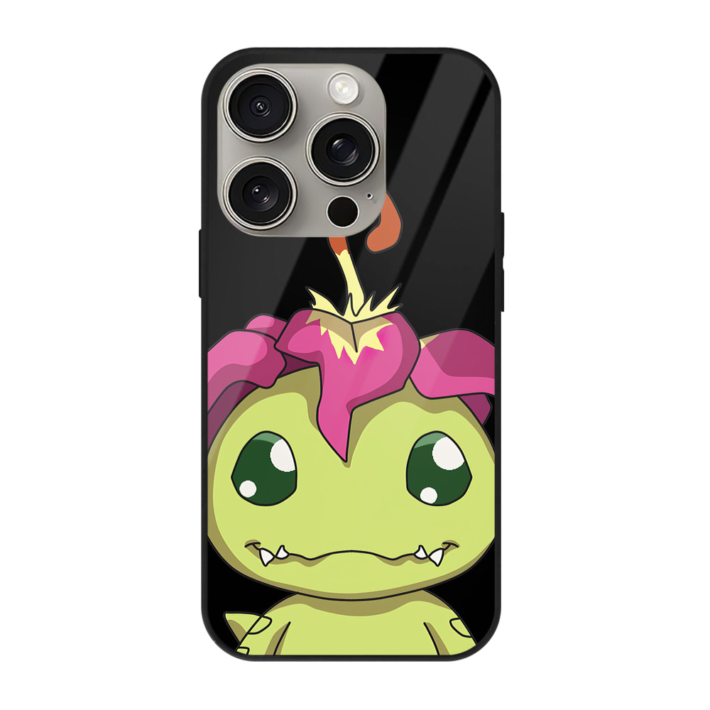 （画像用） Digimon デジタルモンスター/デジモン 【iPhone15Pro対応】スマホケース 耐衝撃＆黄変防止 背面ガラス