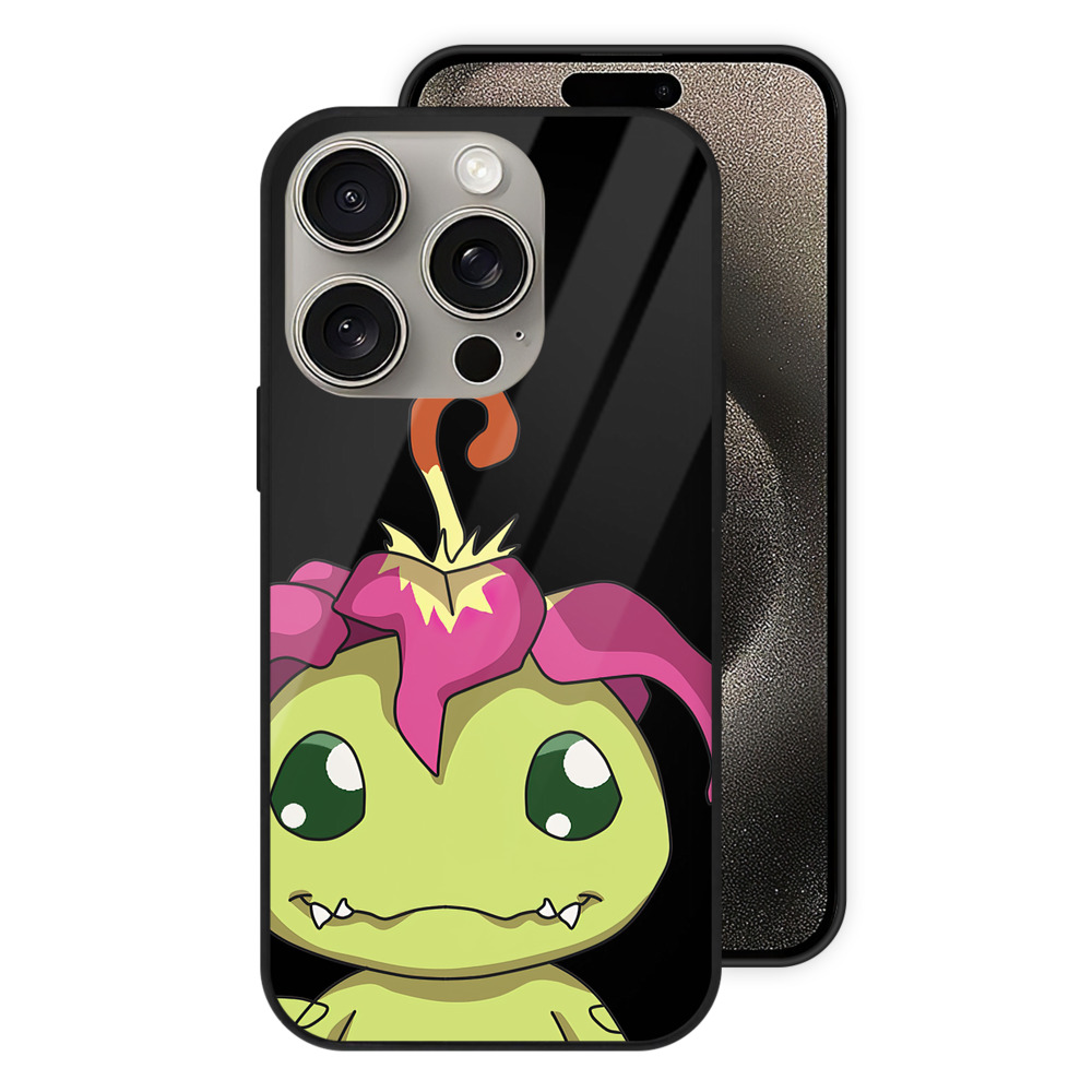 （画像用） Digimon デジタルモンスター/デジモン 【iPhone15Pro対応】スマホケース 耐衝撃＆黄変防止 背面ガラス