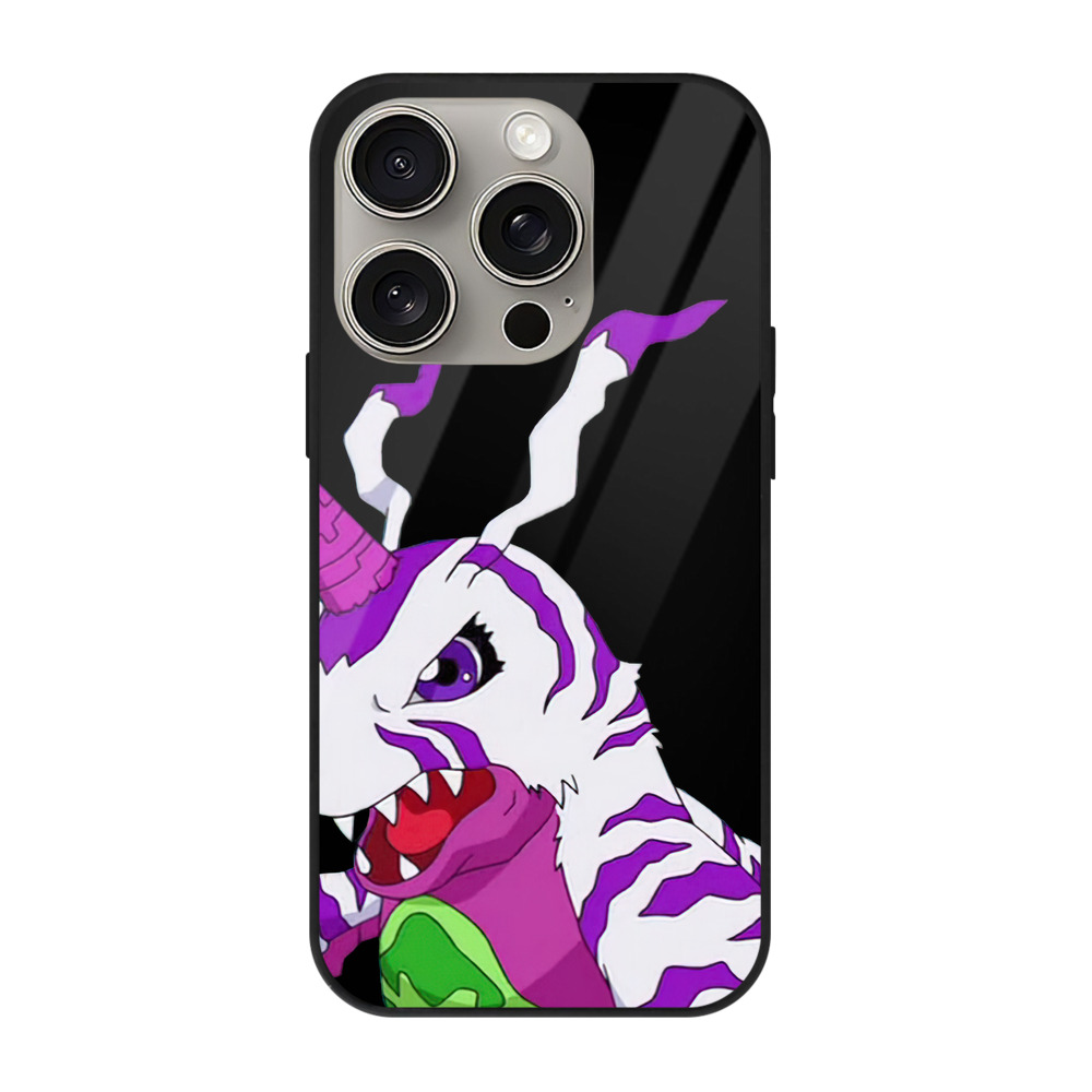 （画像用） Digimon デジタルモンスター/デジモン 【iPhone15Pro対応】スマホケース 耐衝撃＆黄変防止 背面ガラス