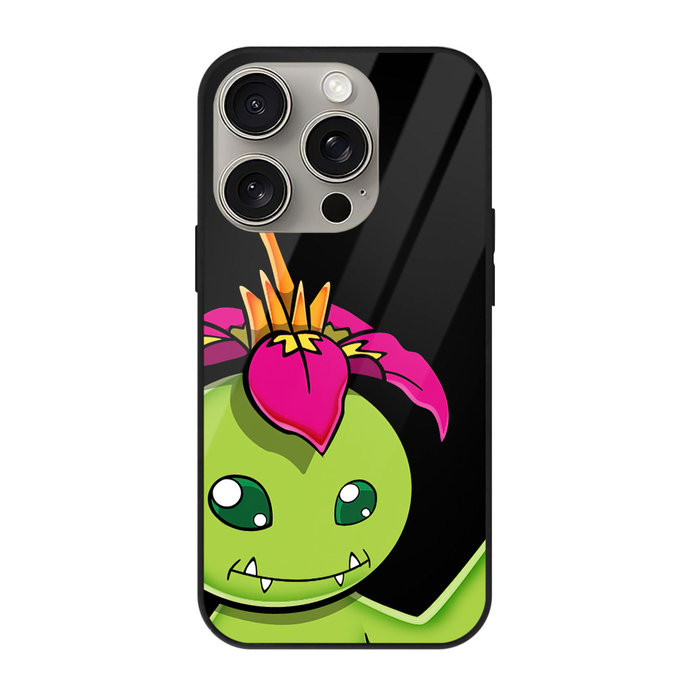 （画像用） Digimon デジタルモンスター/デジモン 【iPhone15Pro対応】スマホケース 耐衝撃＆黄変防止 背面ガラス