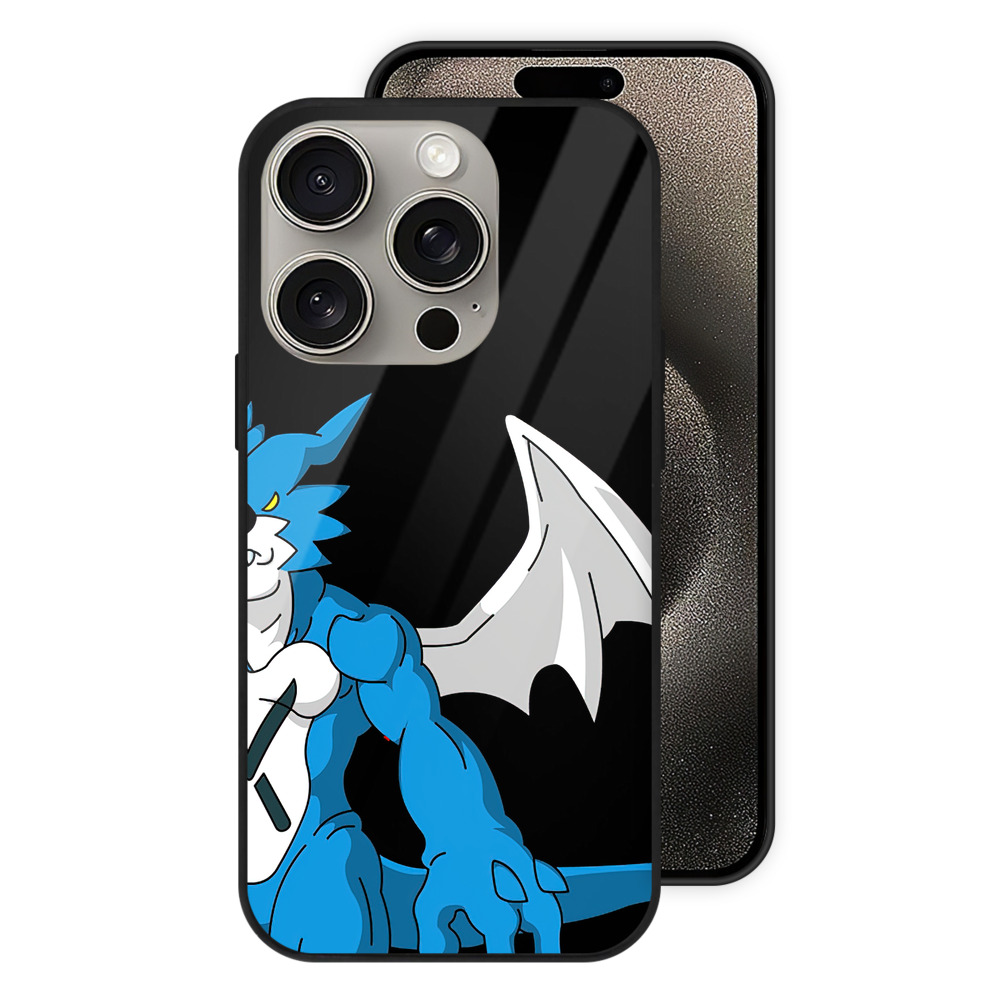 （画像用） Digimon デジタルモンスター/デジモン 【iPhone15Pro対応】スマホケース 耐衝撃＆黄変防止 背面ガラス