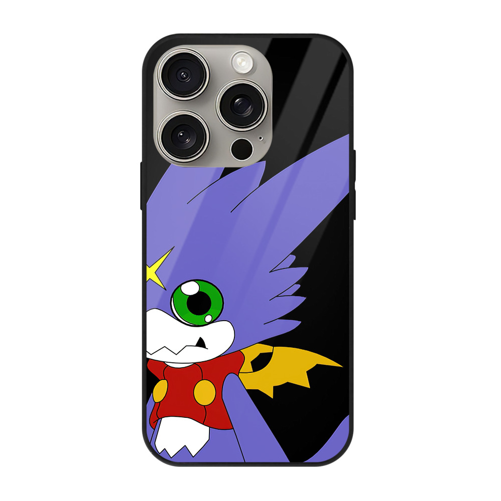 （画像用） Digimon デジタルモンスター/デジモン 【iPhone15Pro対応】スマホケース 耐衝撃＆黄変防止 背面ガラス