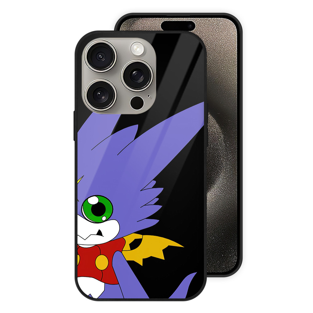 （画像用） Digimon デジタルモンスター/デジモン 【iPhone15Pro対応】スマホケース 耐衝撃＆黄変防止 背面ガラス