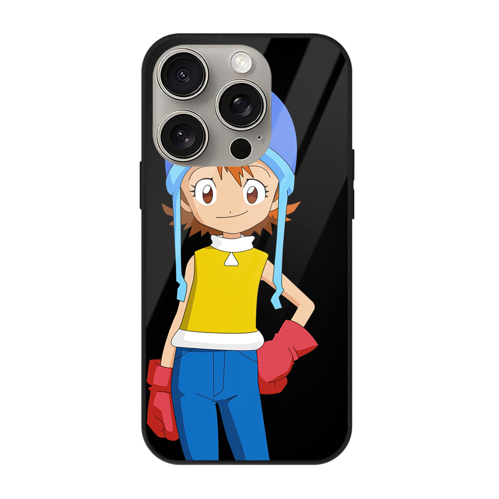 （画像用） Digimon デジタルモンスター/デジモン 【iPhone15Pro対応】スマホケース 耐衝撃＆黄変防止 背面ガラス