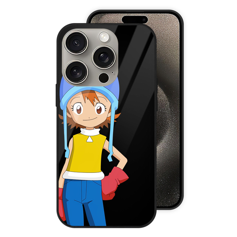 （画像用） Digimon デジタルモンスター/デジモン 【iPhone15Pro対応】スマホケース 耐衝撃＆黄変防止 背面ガラス