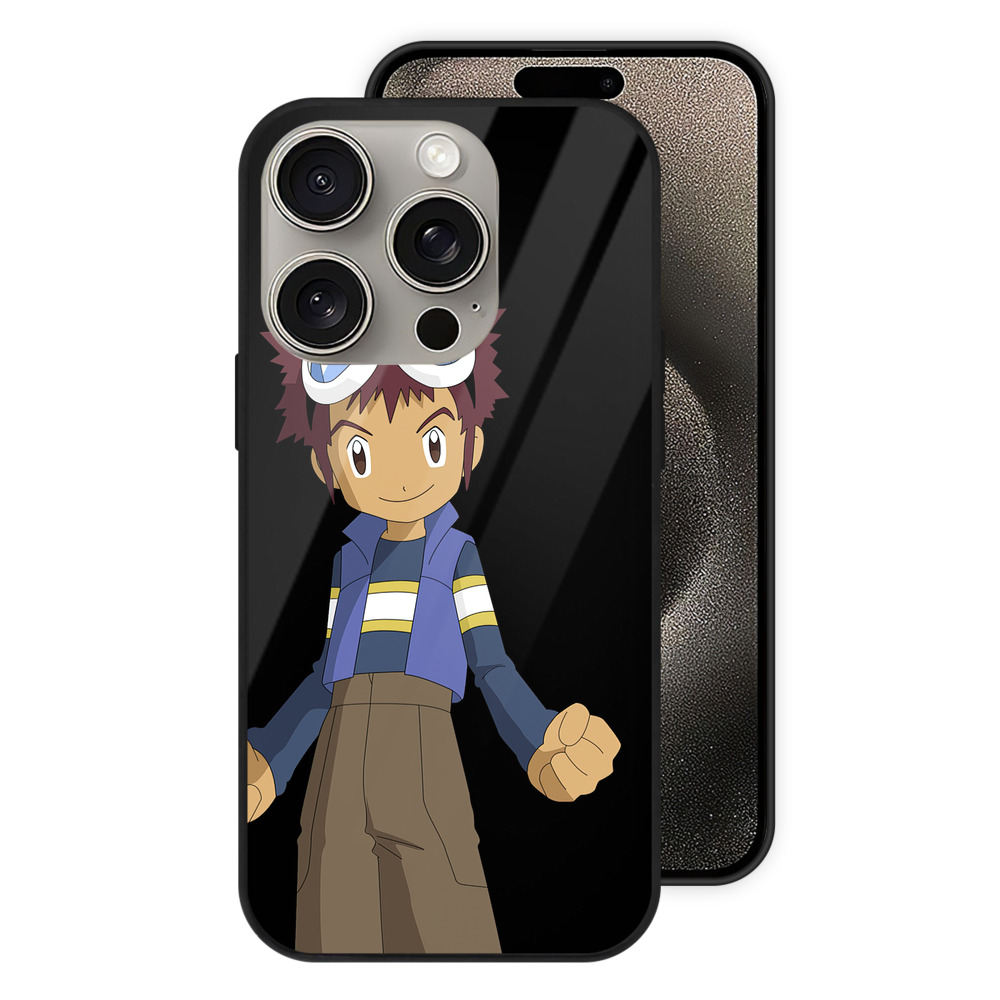 （画像用） Digimon デジタルモンスター/デジモン 【iPhone15Pro対応】スマホケース 耐衝撃＆黄変防止 背面ガラス