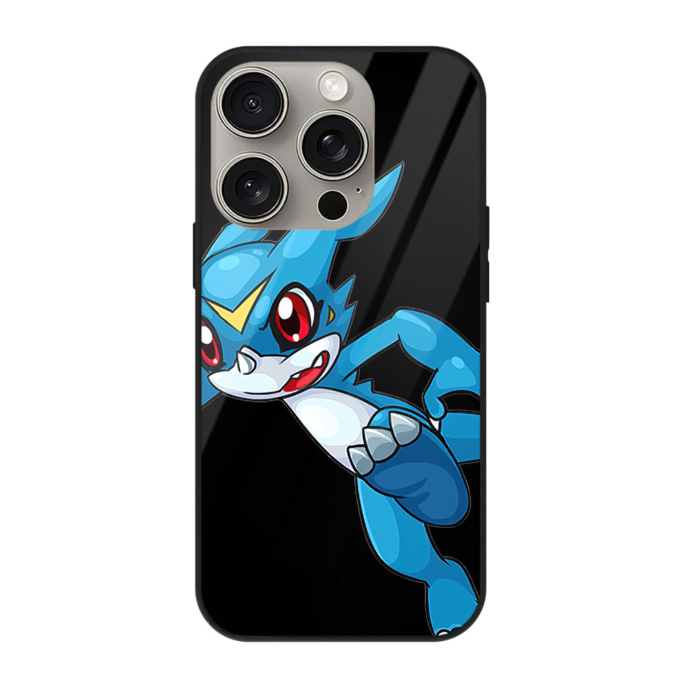 （画像用） Digimon デジタルモンスター/デジモン 【iPhone15Pro対応】スマホケース 耐衝撃＆黄変防止 背面ガラス