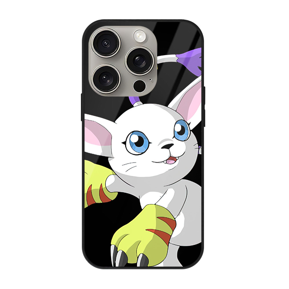 （画像用） Digimon デジタルモンスター/デジモン 【iPhone15Pro対応】スマホケース 耐衝撃＆黄変防止 背面ガラス
