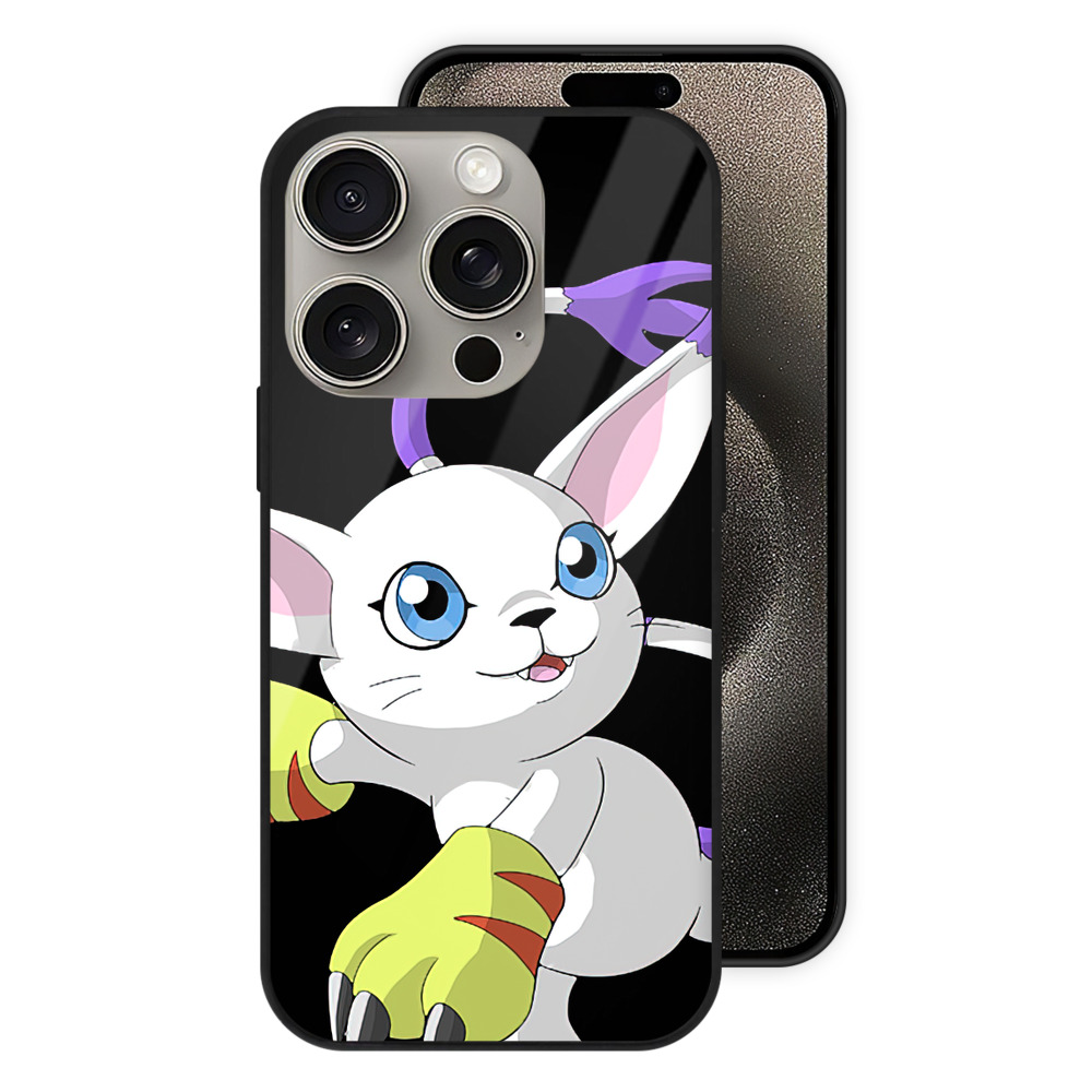 （画像用） Digimon デジタルモンスター/デジモン 【iPhone15Pro対応】スマホケース 耐衝撃＆黄変防止 背面ガラス