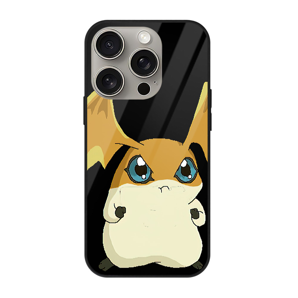 （画像用） Digimon デジタルモンスター/デジモン 【iPhone15Pro対応】スマホケース 耐衝撃＆黄変防止 背面ガラス