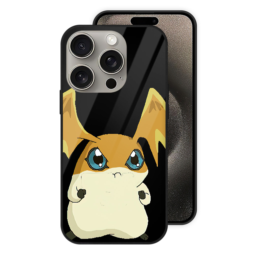（画像用） Digimon デジタルモンスター/デジモン 【iPhone15Pro対応】スマホケース 耐衝撃＆黄変防止 背面ガラス
