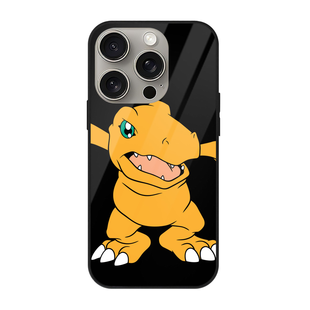 （画像用） Digimon デジタルモンスター/デジモン 【iPhone15Pro対応】スマホケース 耐衝撃＆黄変防止 背面ガラス