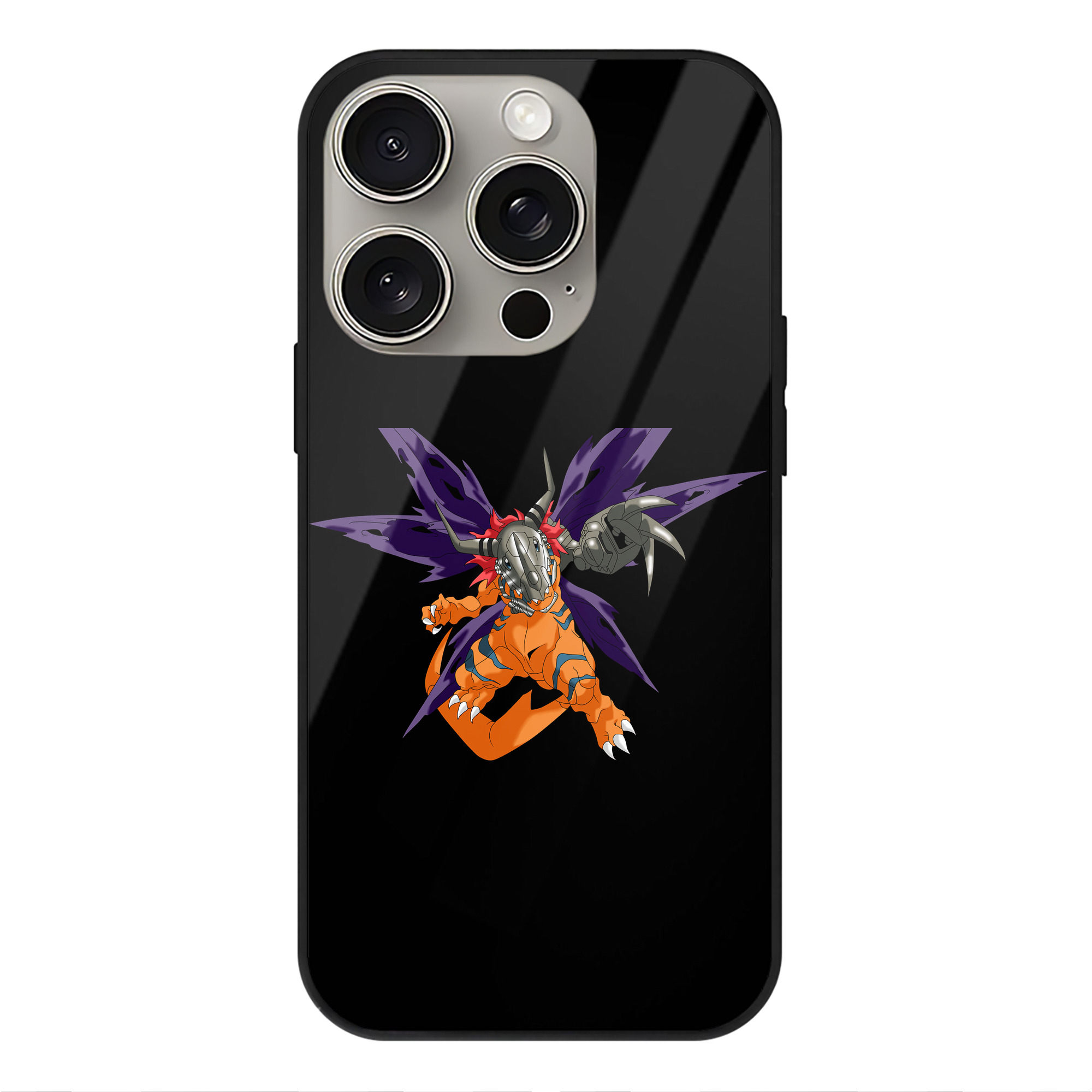 （画像用） Digimon デジタルモンスター/デジモン 【iPhone15Pro対応】スマホケース 耐衝撃＆黄変防止 背面ガラス