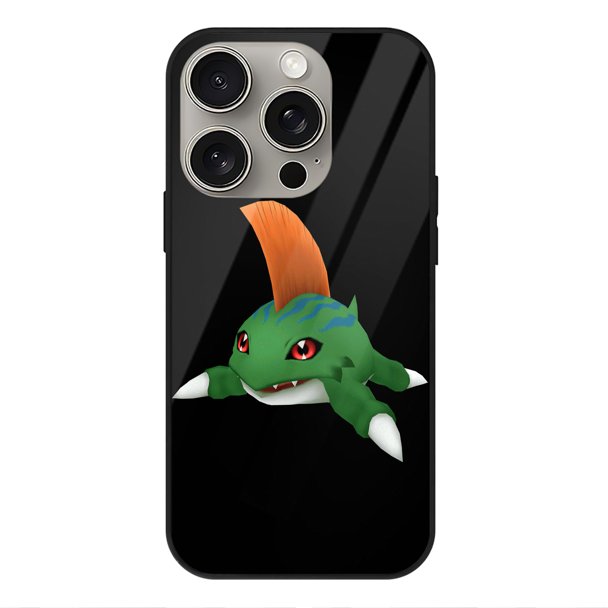 （画像用） Digimon デジタルモンスター/デジモン 【iPhone15Pro対応】スマホケース 耐衝撃＆黄変防止 背面ガラス