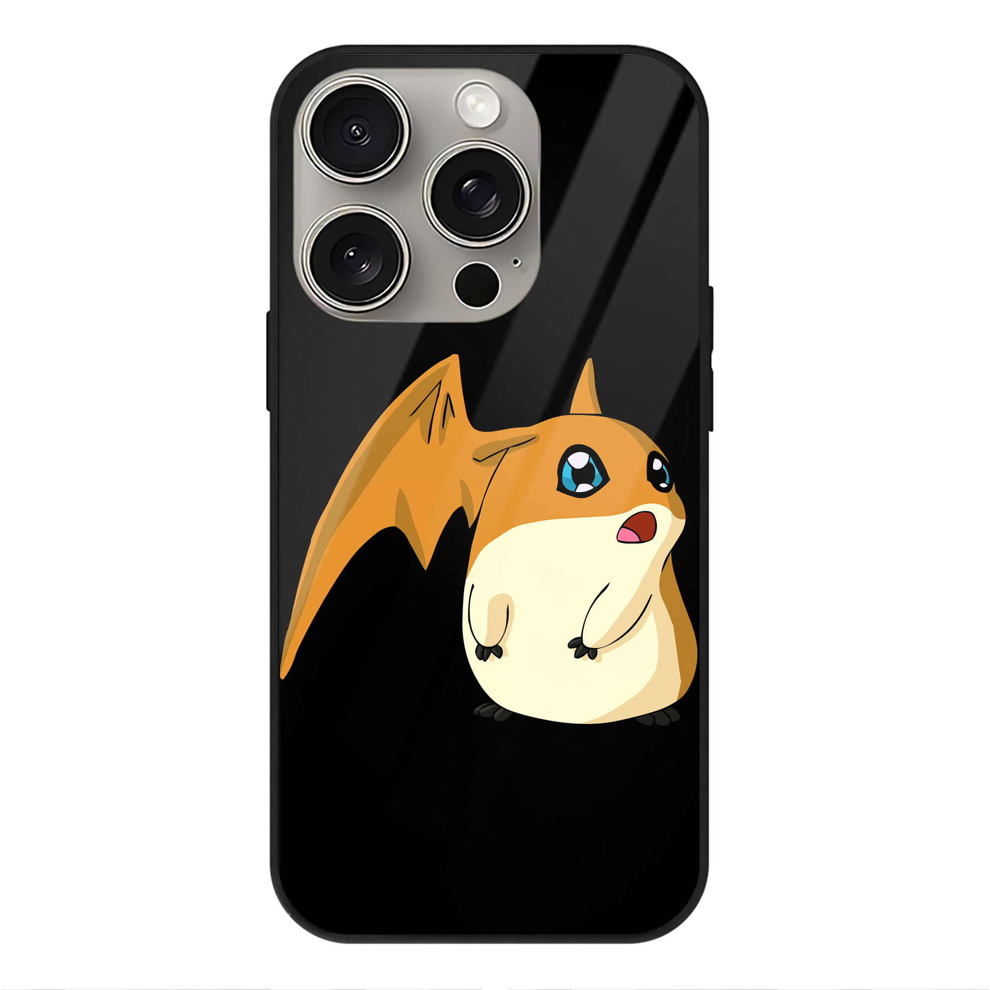 （画像用） Digimon デジタルモンスター/デジモン 【iPhone15Pro対応】スマホケース 耐衝撃＆黄変防止 背面ガラス