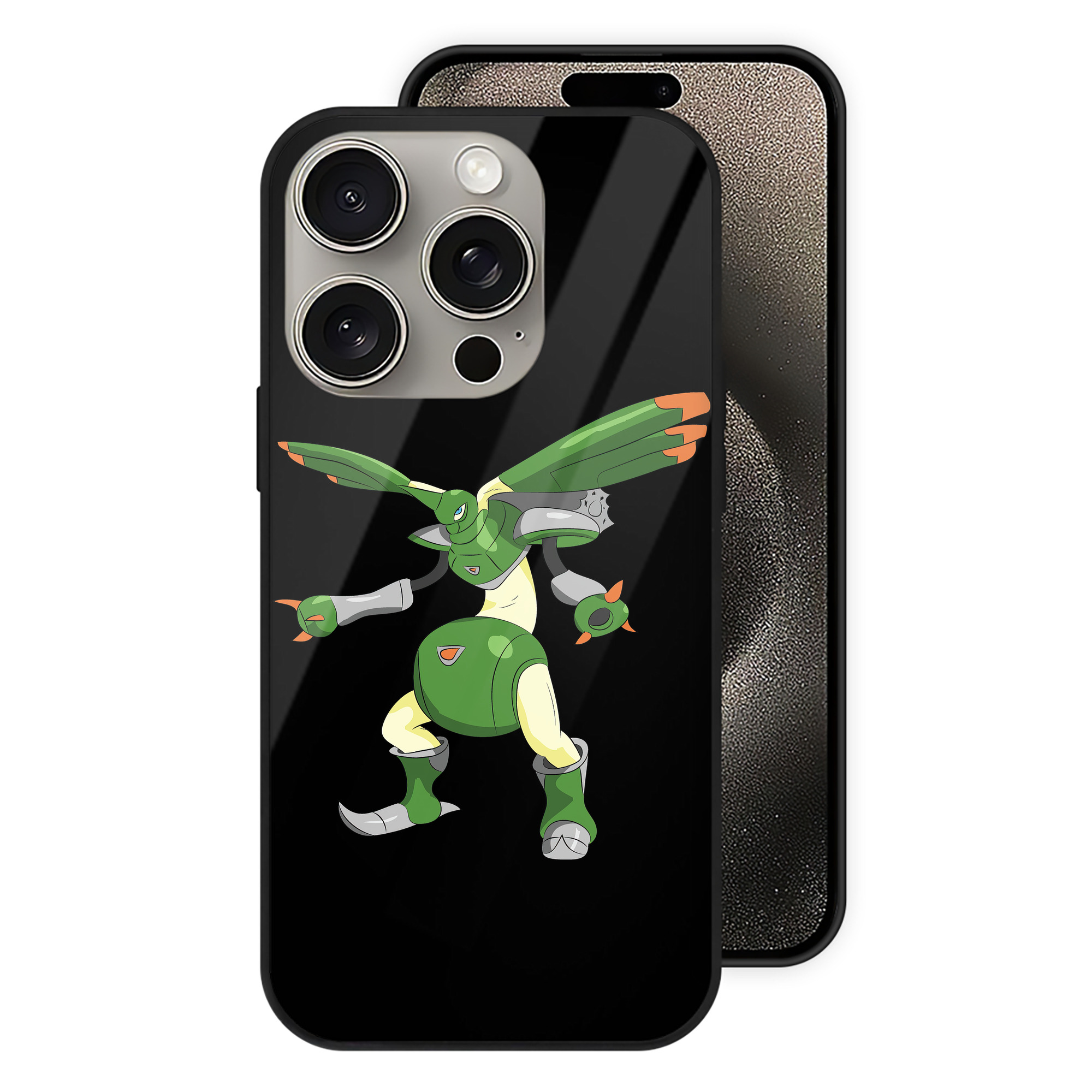（画像用） Digimon デジタルモンスター/デジモン 【iPhone15Pro対応】スマホケース 耐衝撃＆黄変防止 背面ガラス