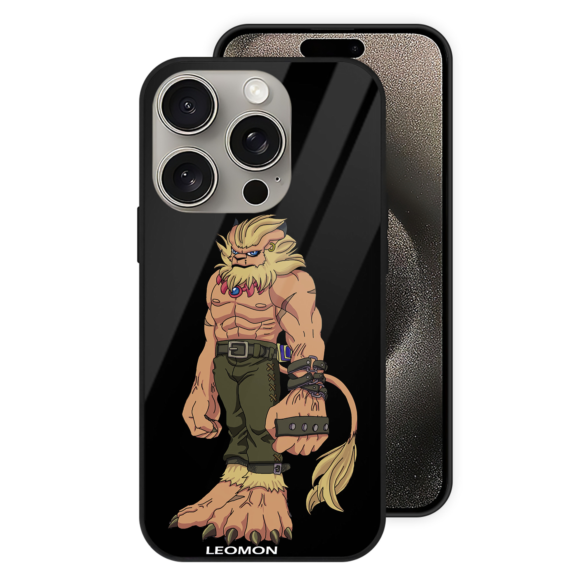 （画像用） Digimon デジタルモンスター/デジモン 【iPhone15Pro対応】スマホケース 耐衝撃＆黄変防止 背面ガラス