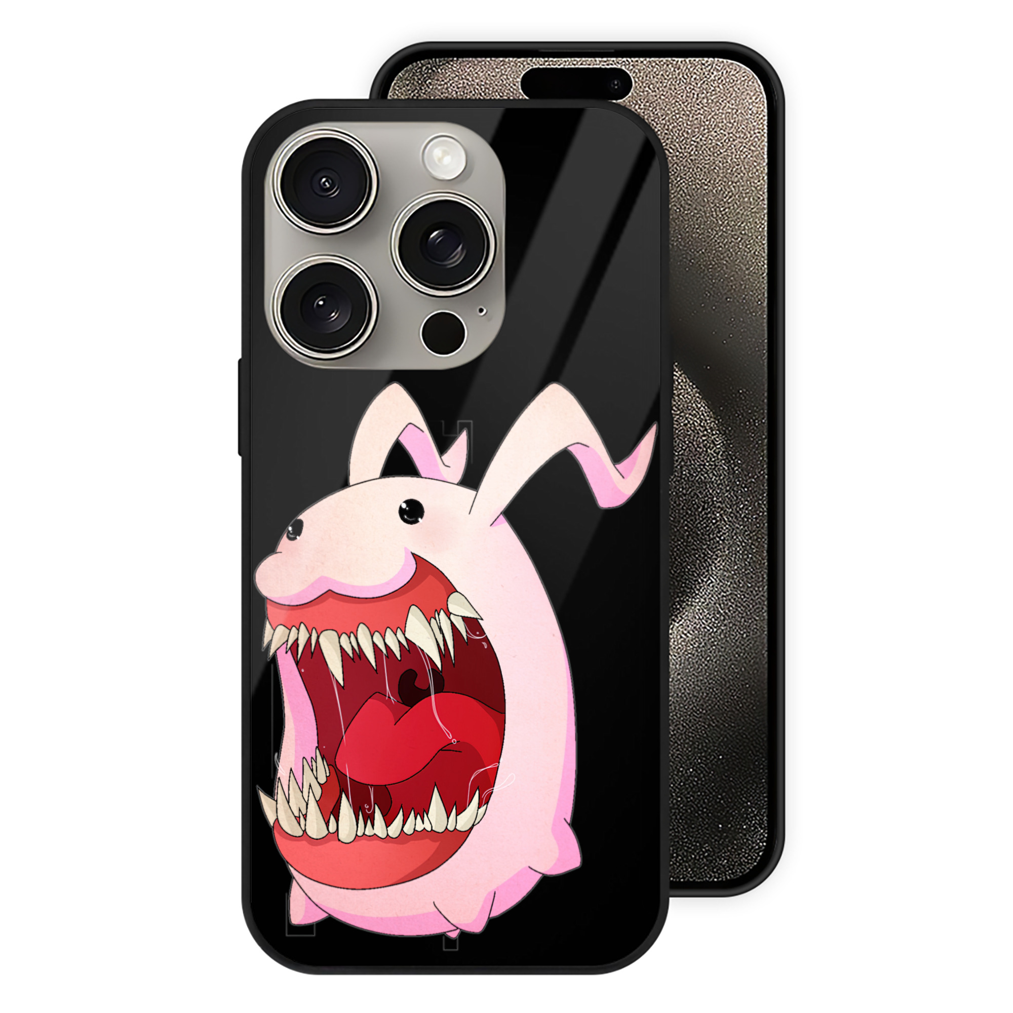 （画像用） Digimon デジタルモンスター/デジモン 【iPhone15Pro対応】スマホケース 耐衝撃＆黄変防止 背面ガラス
