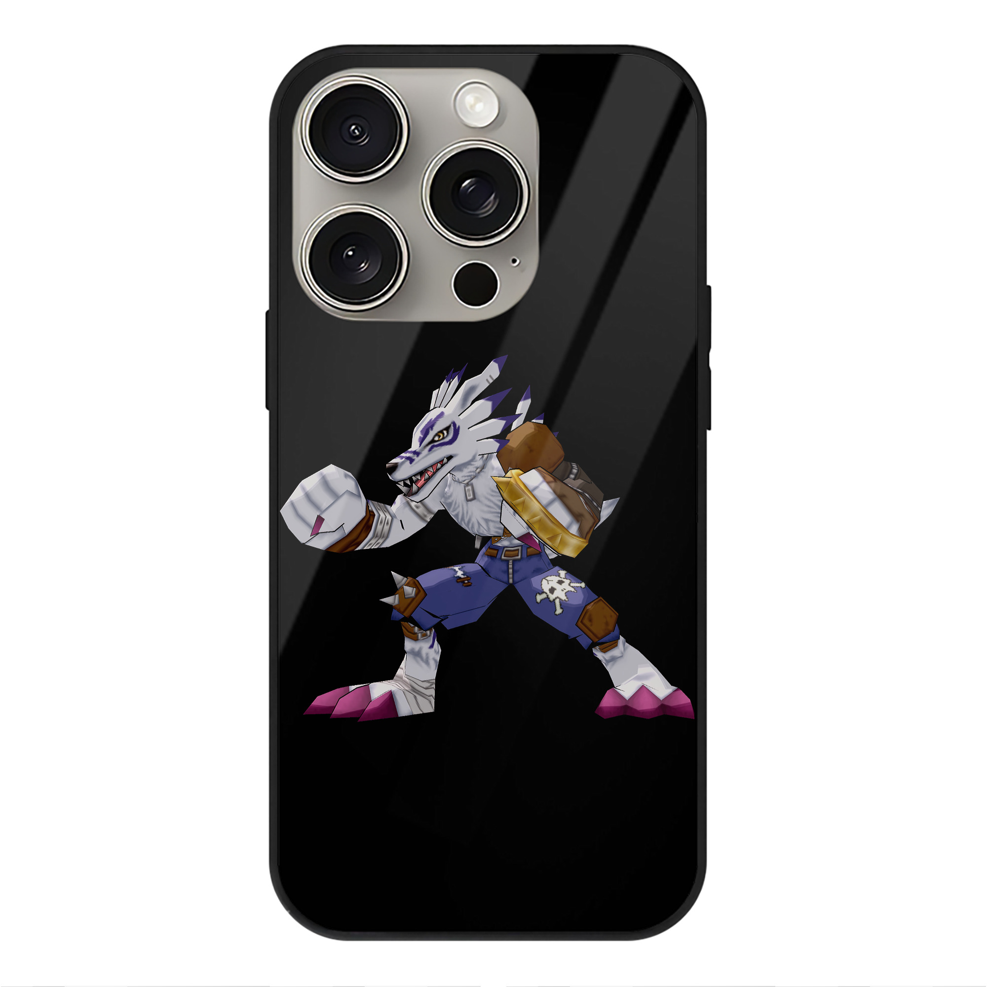 （画像用） Digimon デジタルモンスター/デジモン 【iPhone15Pro対応】スマホケース 耐衝撃＆黄変防止 背面ガラス