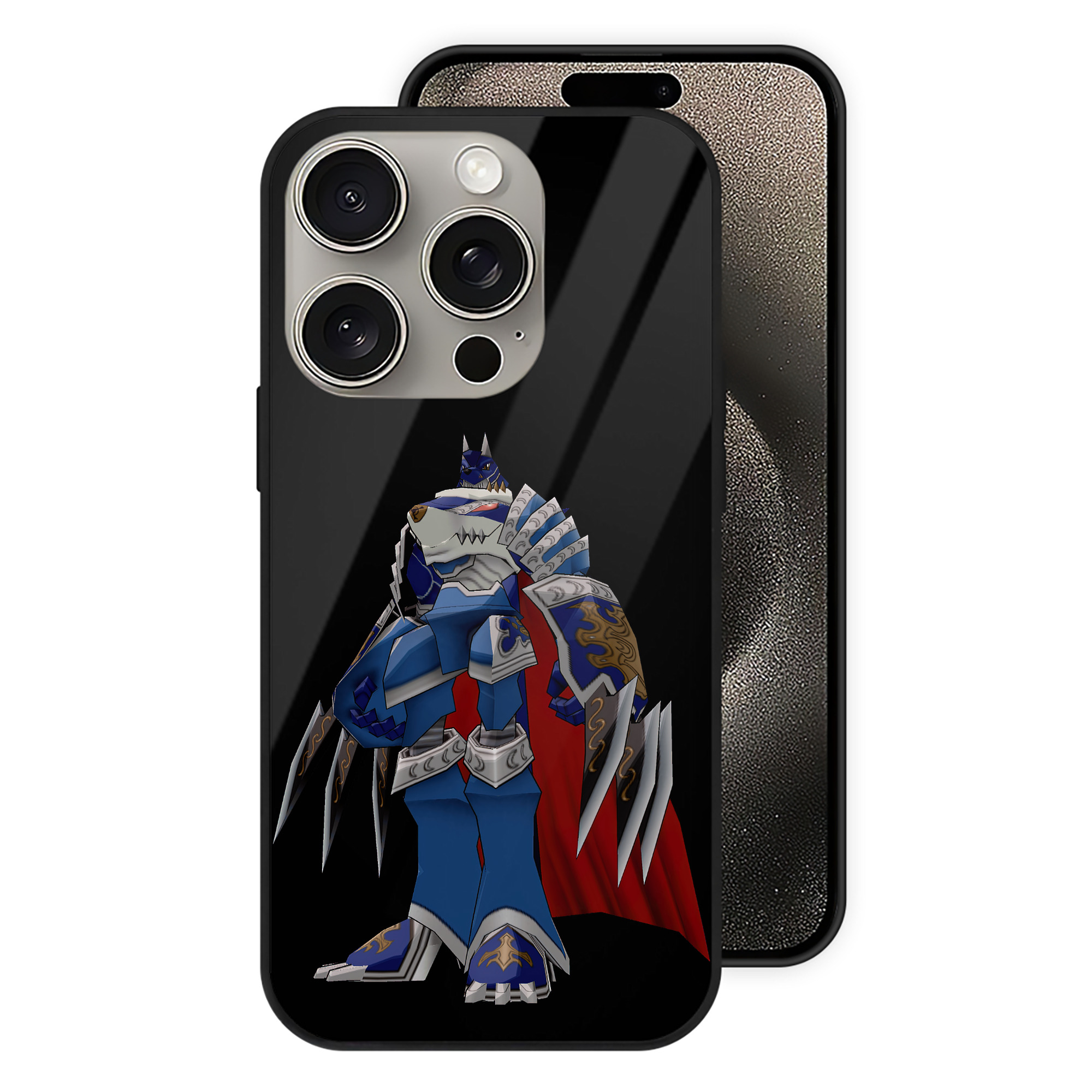 （画像用） Digimon デジタルモンスター/デジモン 【iPhone15Pro対応】スマホケース 耐衝撃＆黄変防止 背面ガラス