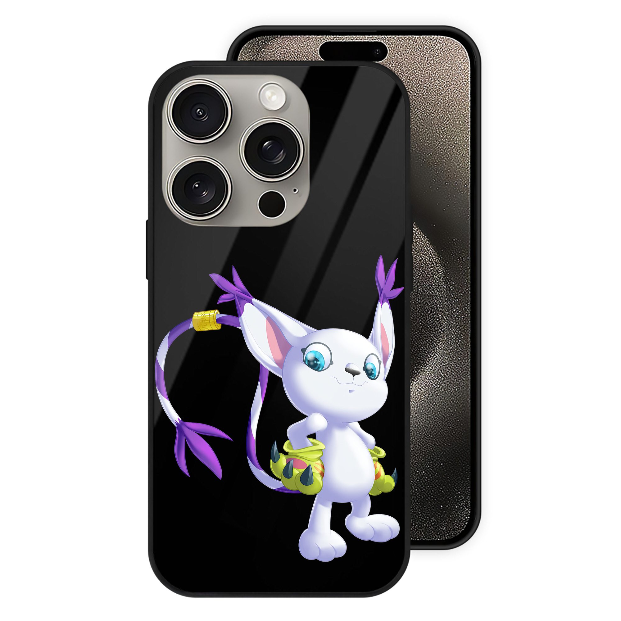 （画像用） Digimon デジタルモンスター/デジモン 【iPhone15Pro対応】スマホケース 耐衝撃＆黄変防止 背面ガラス