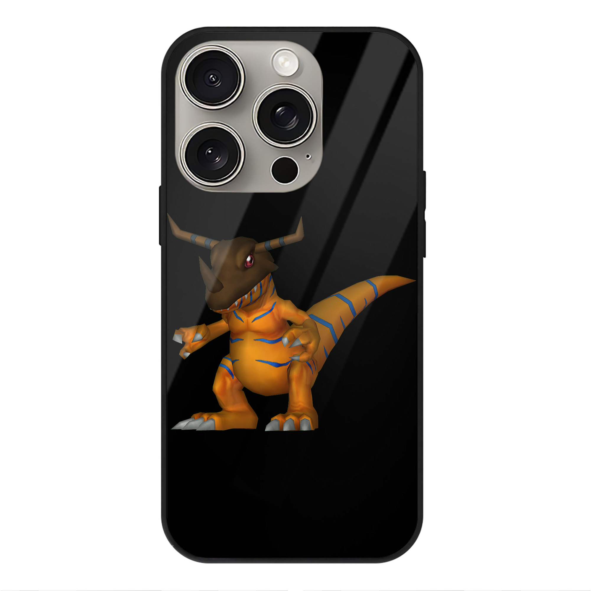 （画像用） Digimon デジタルモンスター/デジモン 【iPhone15Pro対応】スマホケース 耐衝撃＆黄変防止 背面ガラス