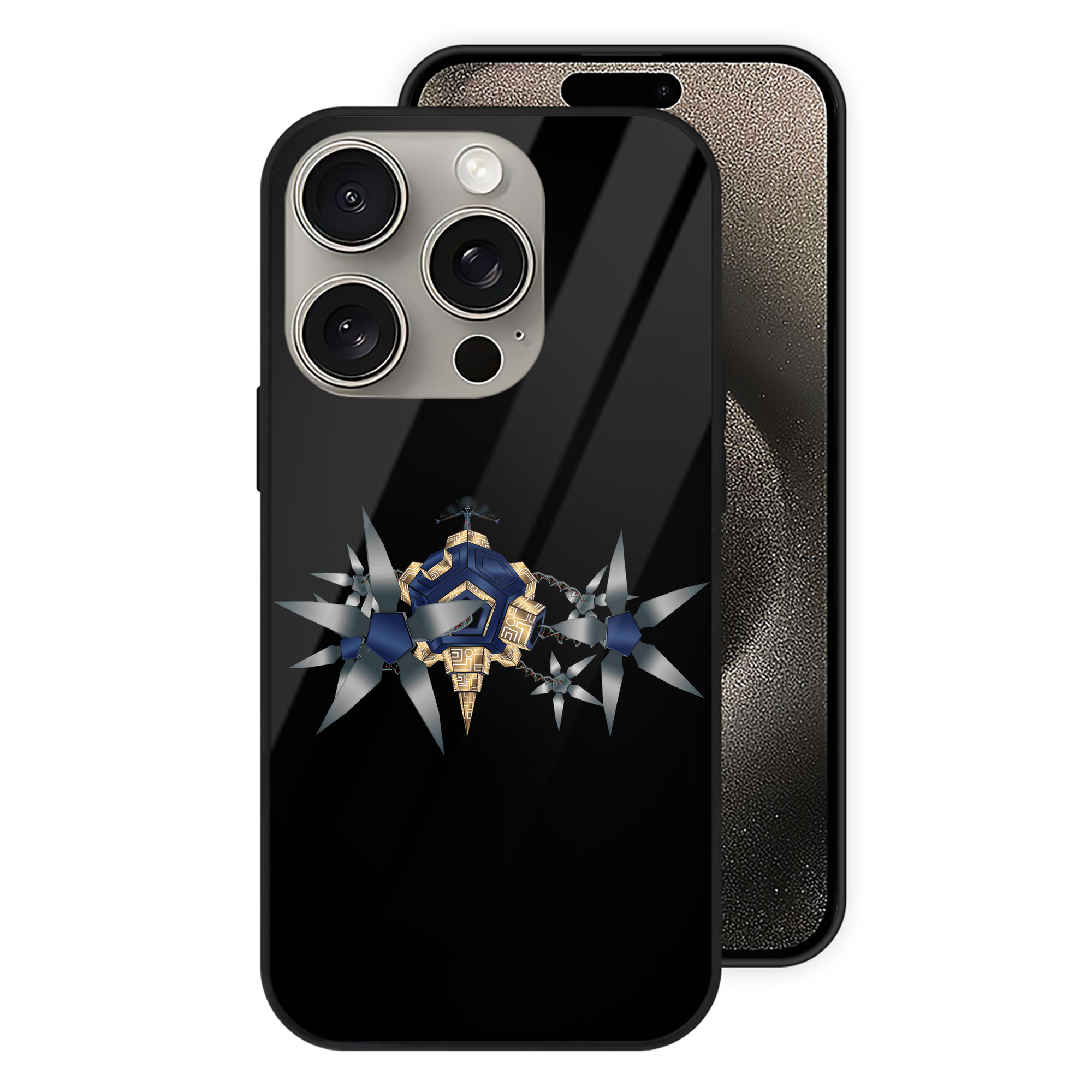 （画像用） Digimon デジタルモンスター/デジモン 【iPhone15Pro対応】スマホケース 耐衝撃＆黄変防止 背面ガラス