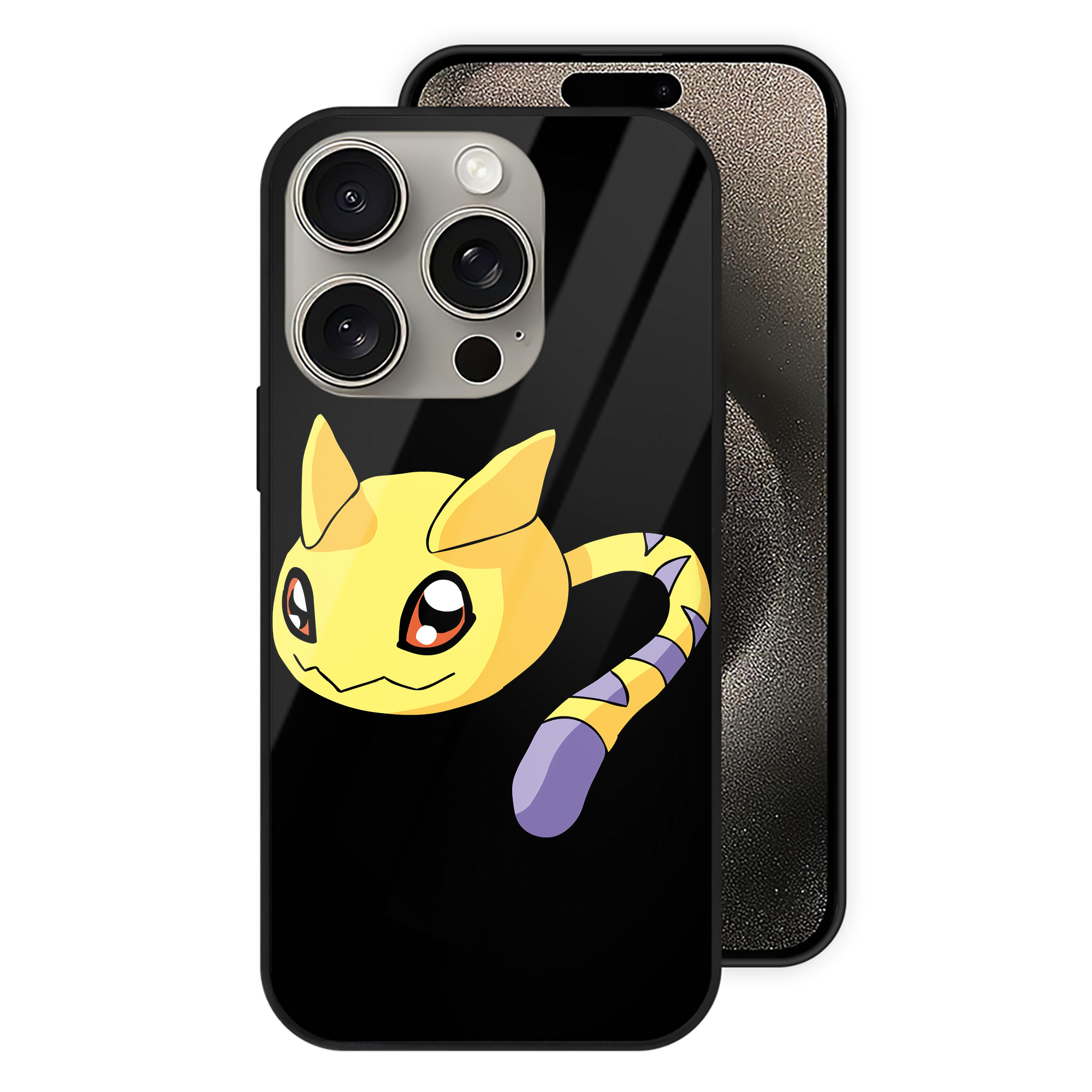 （画像用） Digimon デジタルモンスター/デジモン 【iPhone15Pro対応】スマホケース 耐衝撃＆黄変防止 背面ガラス