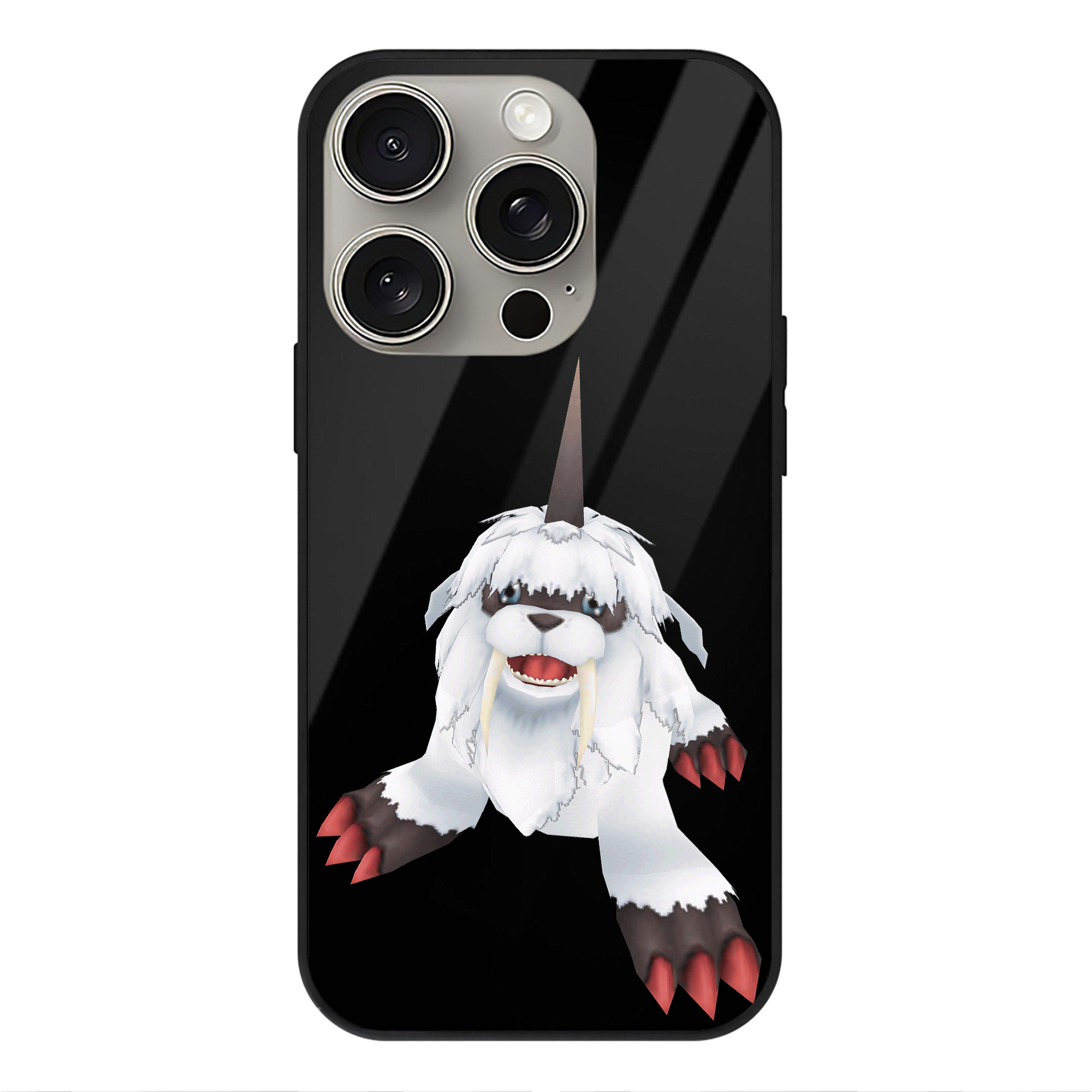 （画像用） Digimon デジタルモンスター/デジモン 【iPhone15Pro対応】スマホケース 耐衝撃＆黄変防止 背面ガラス