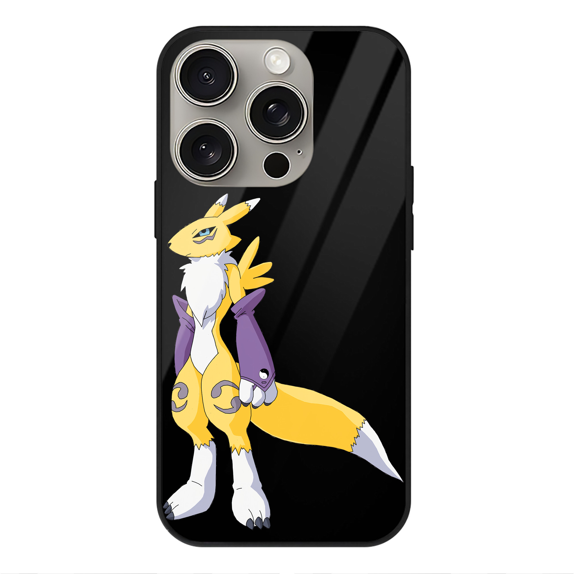 （画像用） Digimon デジタルモンスター/デジモン 【iPhone15Pro対応】スマホケース 耐衝撃＆黄変防止 背面ガラス