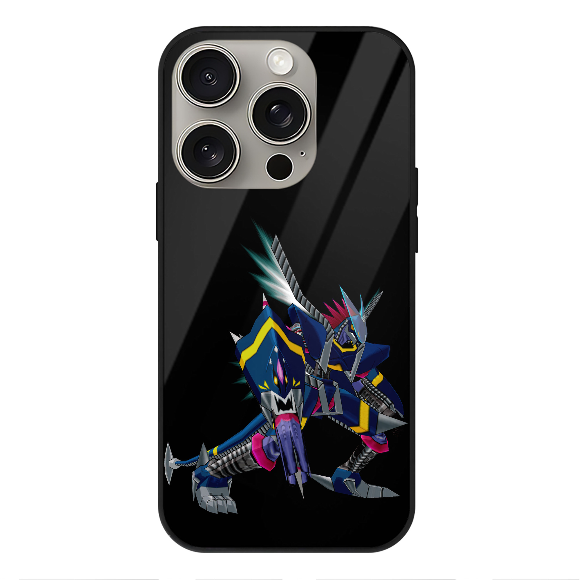 （画像用） Digimon デジタルモンスター/デジモン 【iPhone15Pro対応】スマホケース 耐衝撃＆黄変防止 背面ガラス
