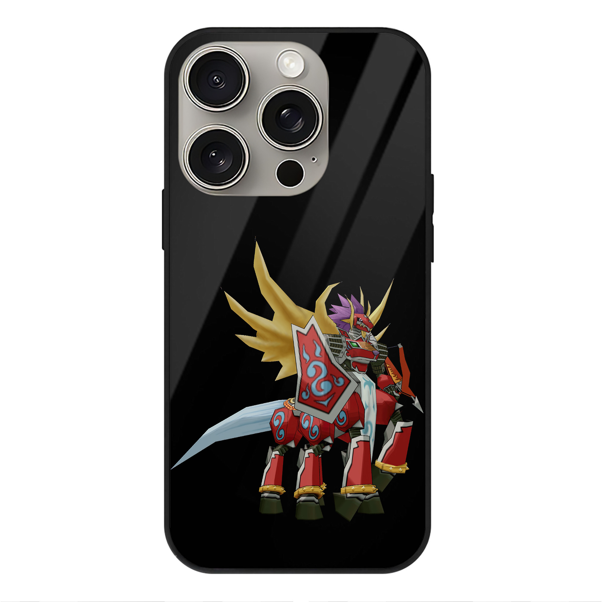（画像用） Digimon デジタルモンスター/デジモン 【iPhone15Pro対応】スマホケース 耐衝撃＆黄変防止 背面ガラス
