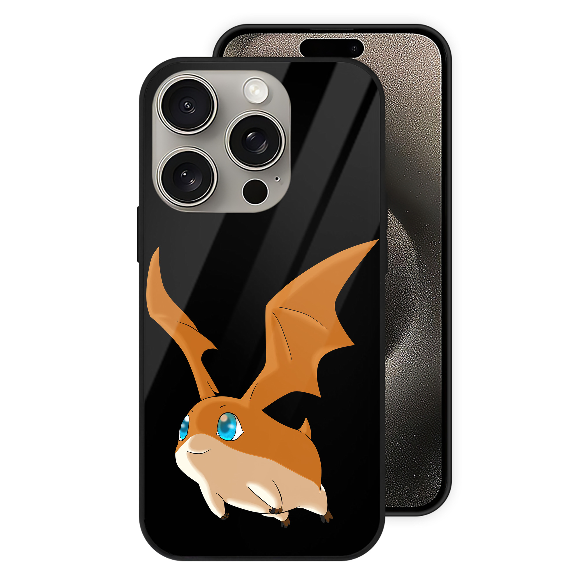 （画像用） Digimon デジタルモンスター/デジモン 【iPhone15Pro対応】スマホケース 耐衝撃＆黄変防止 背面ガラス